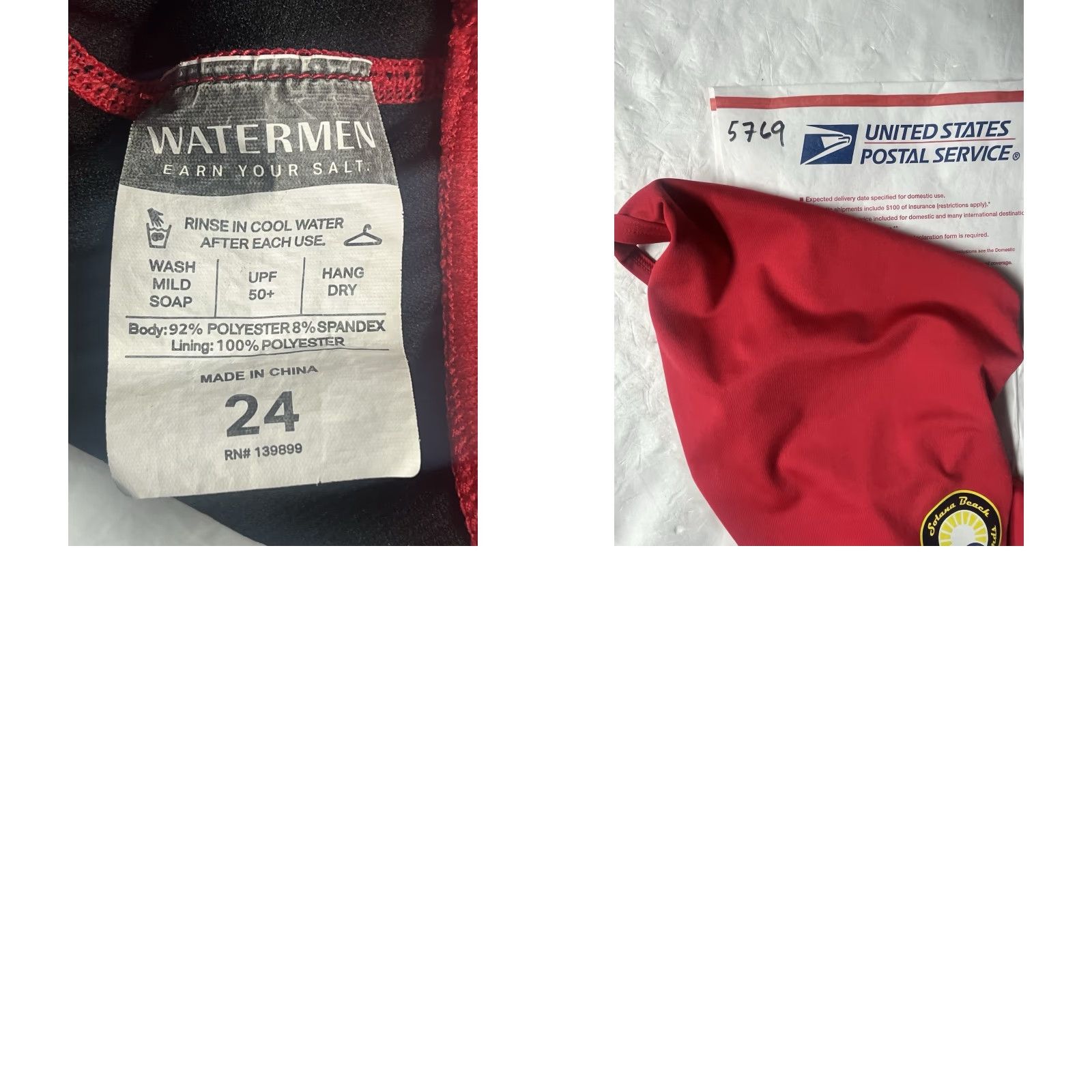 Vintage Watermen One Piece Swimsuit Red Size 24 Strappy Back UPF 50 Women Beach Solana Beach Size ONE SIZE - 8 Thumbnail