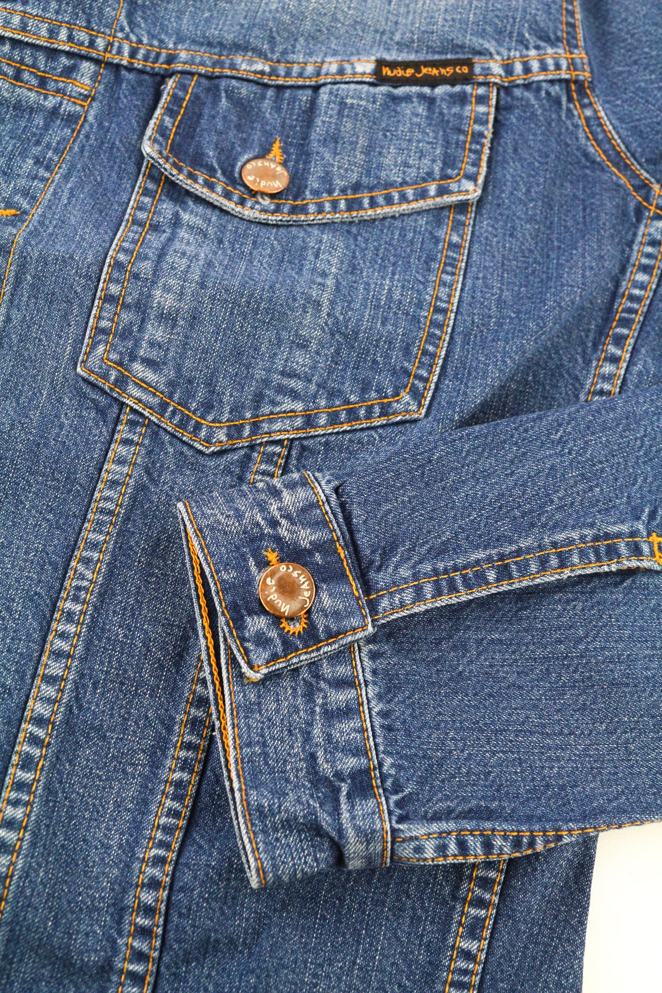 Nudie Jeans TERRY WORN IN M Blue Cotton Denim Washed Jacket 80774 Size US M / EU 48-50 / 2 - 5 Thumbnail