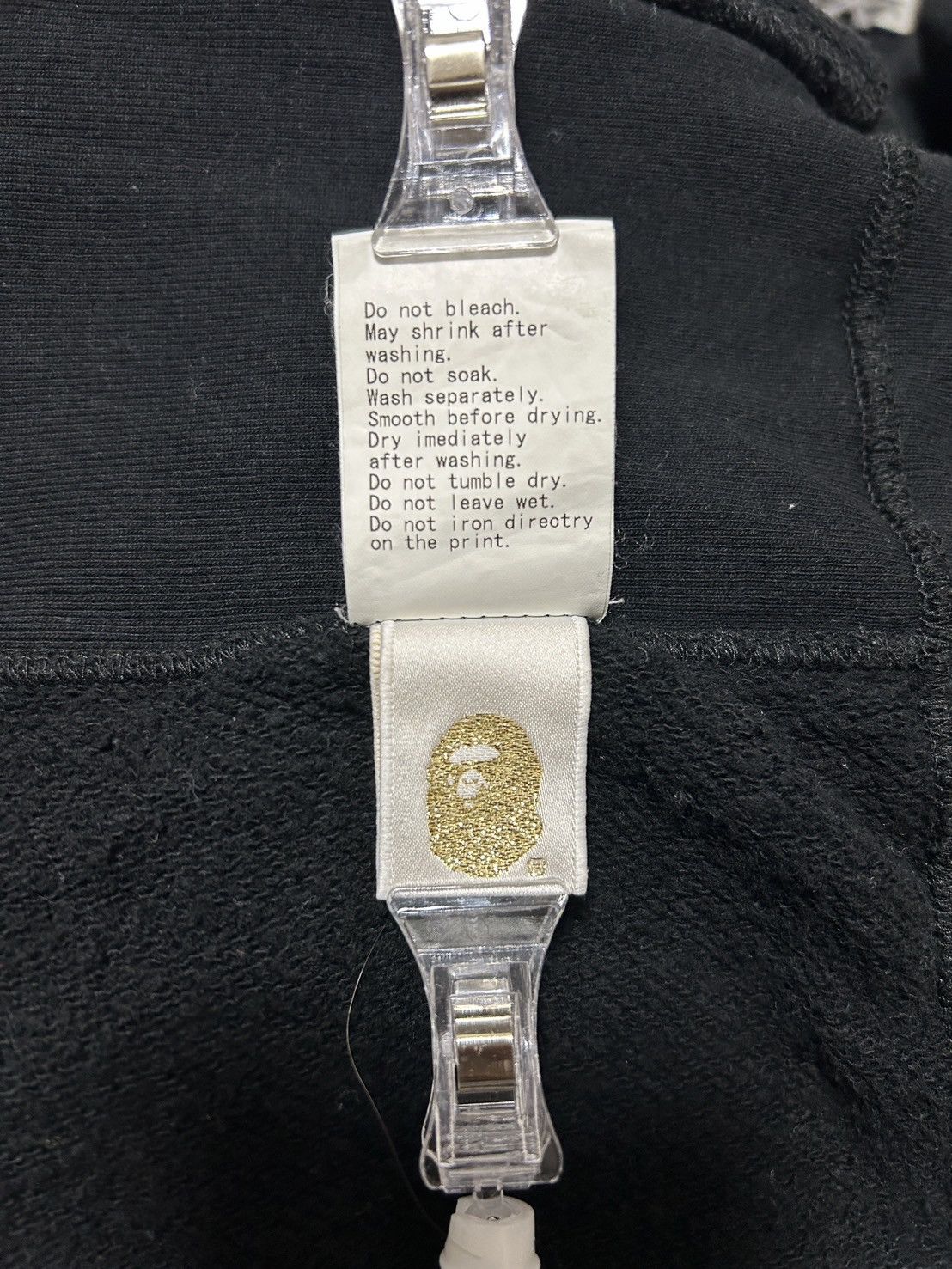 Bape OG Bape Black College Color Logo Full Zip Hoodie Size US L / EU 52-54 / 3 - 10 Thumbnail