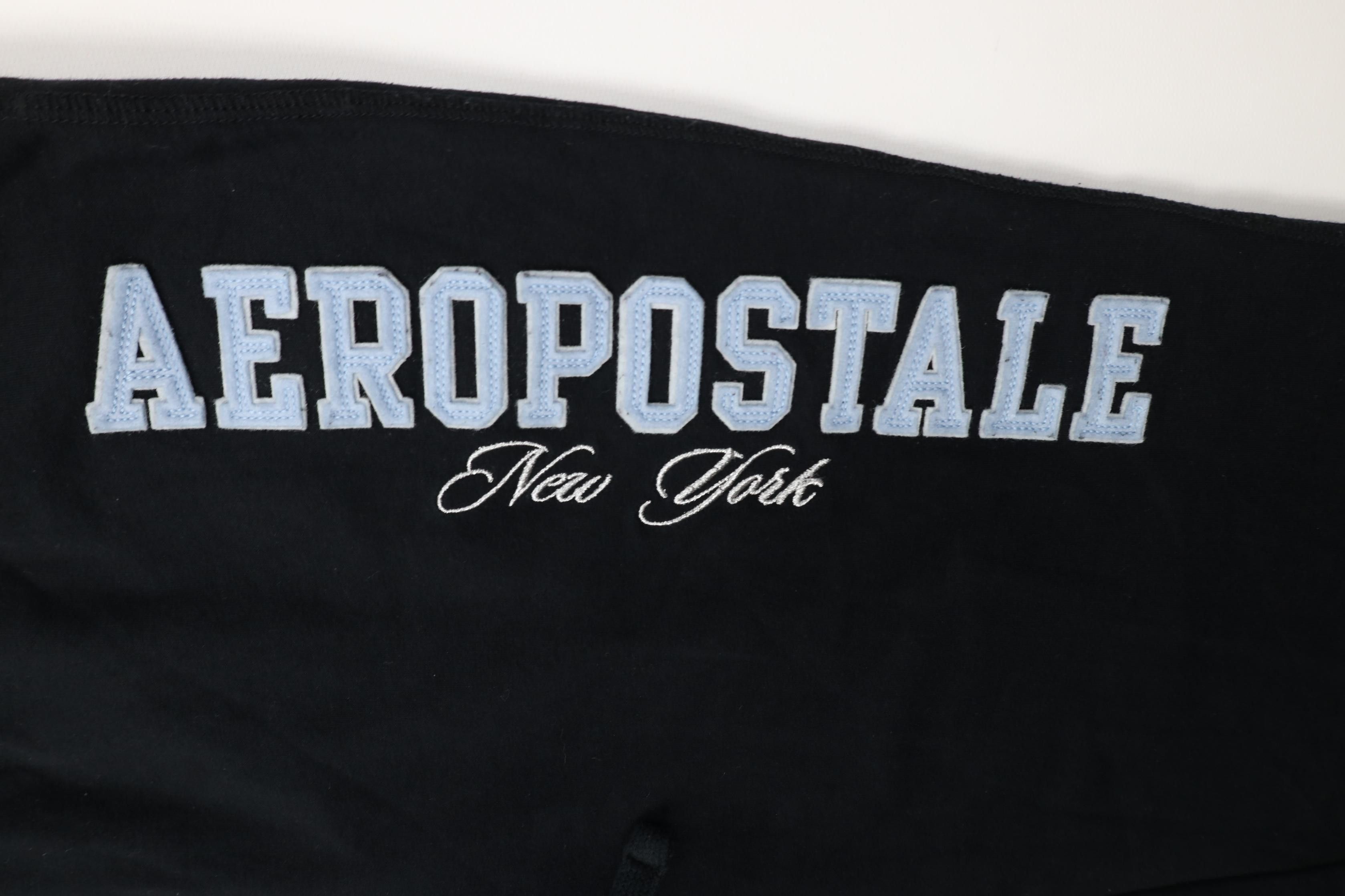 Aeropostale Vintage Y2K Aeropostale Babydoll Wide Leg Sweatpants Black Size 36" / US 14 / IT 50 - 6 Thumbnail