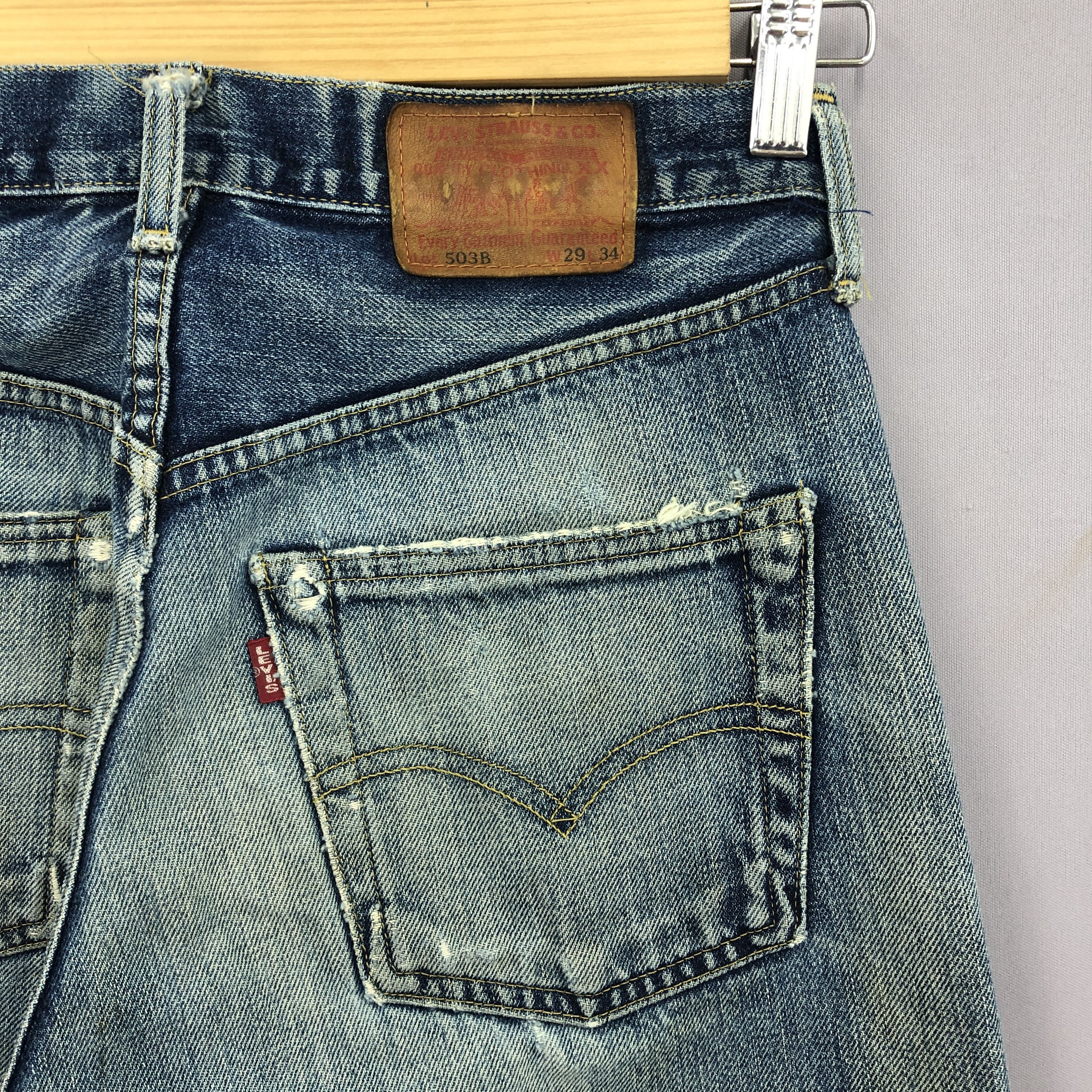 Levi's Vintage Levis 503B Selvedge Jeans Distressed Denim GF30268 Size 28" / US 6 / IT 42 - 5 Thumbnail
