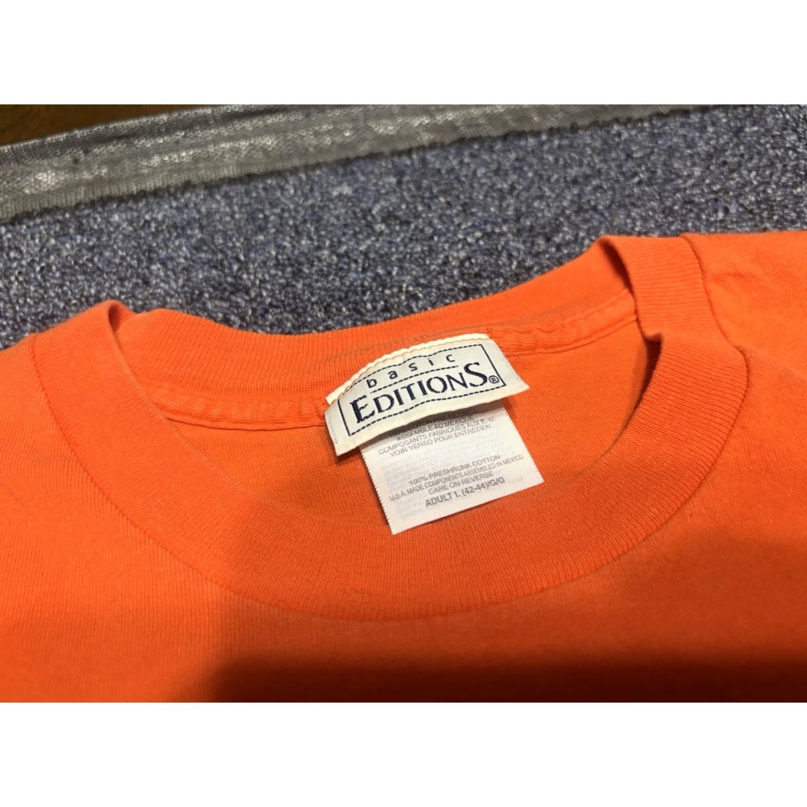 Vintage VINTAGE Hallmark Tee Pumpkin Shirt L Men Orange 50/50 Knit Graphic 80s Halloween Size US L / EU 52-54 / 3 - 4 Thumbnail