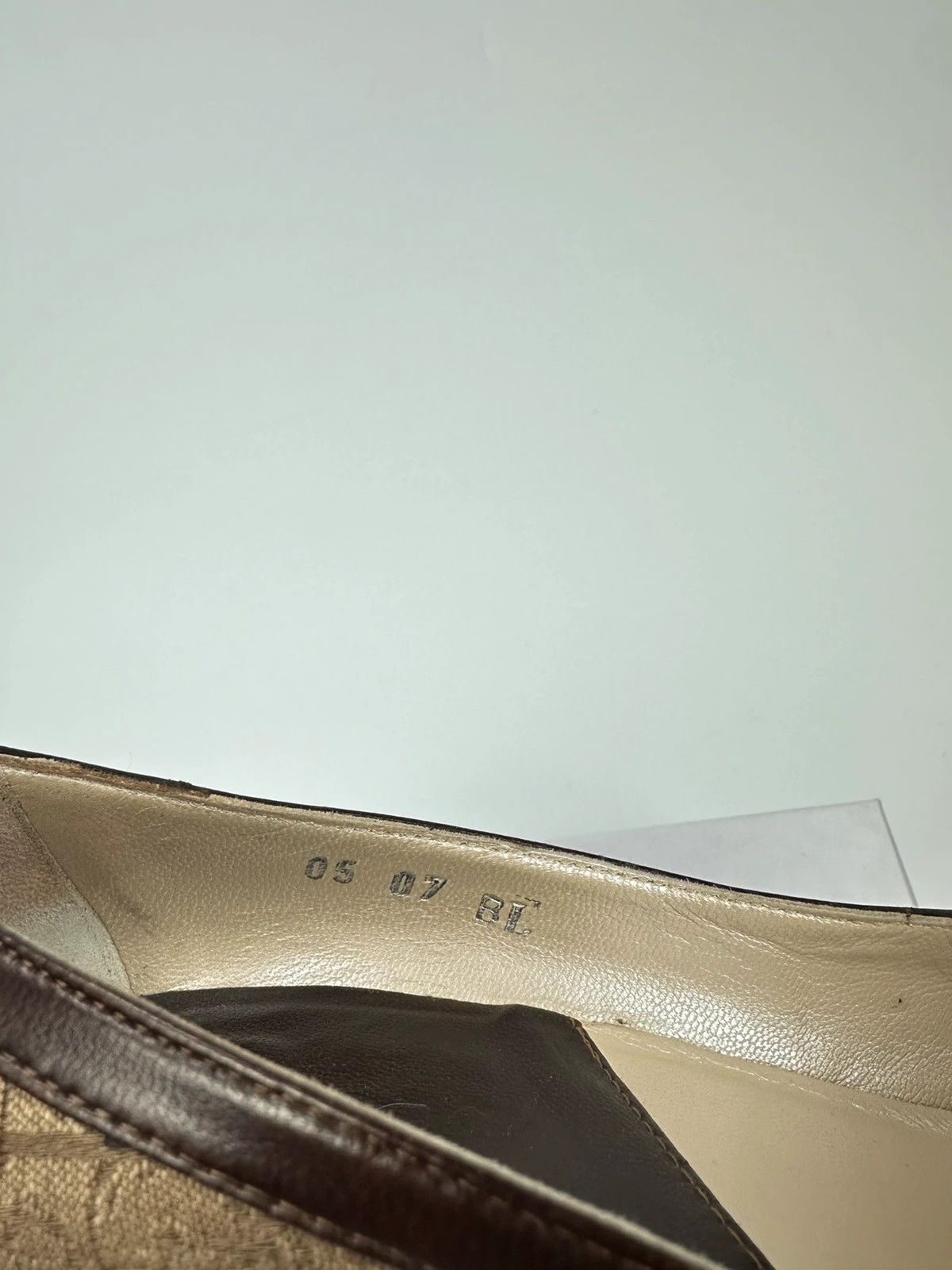 Dior Vintage Dior Monogram Heels Brown Leather with Gold Buckle Size US 7 / IT 37 - 16 Thumbnail