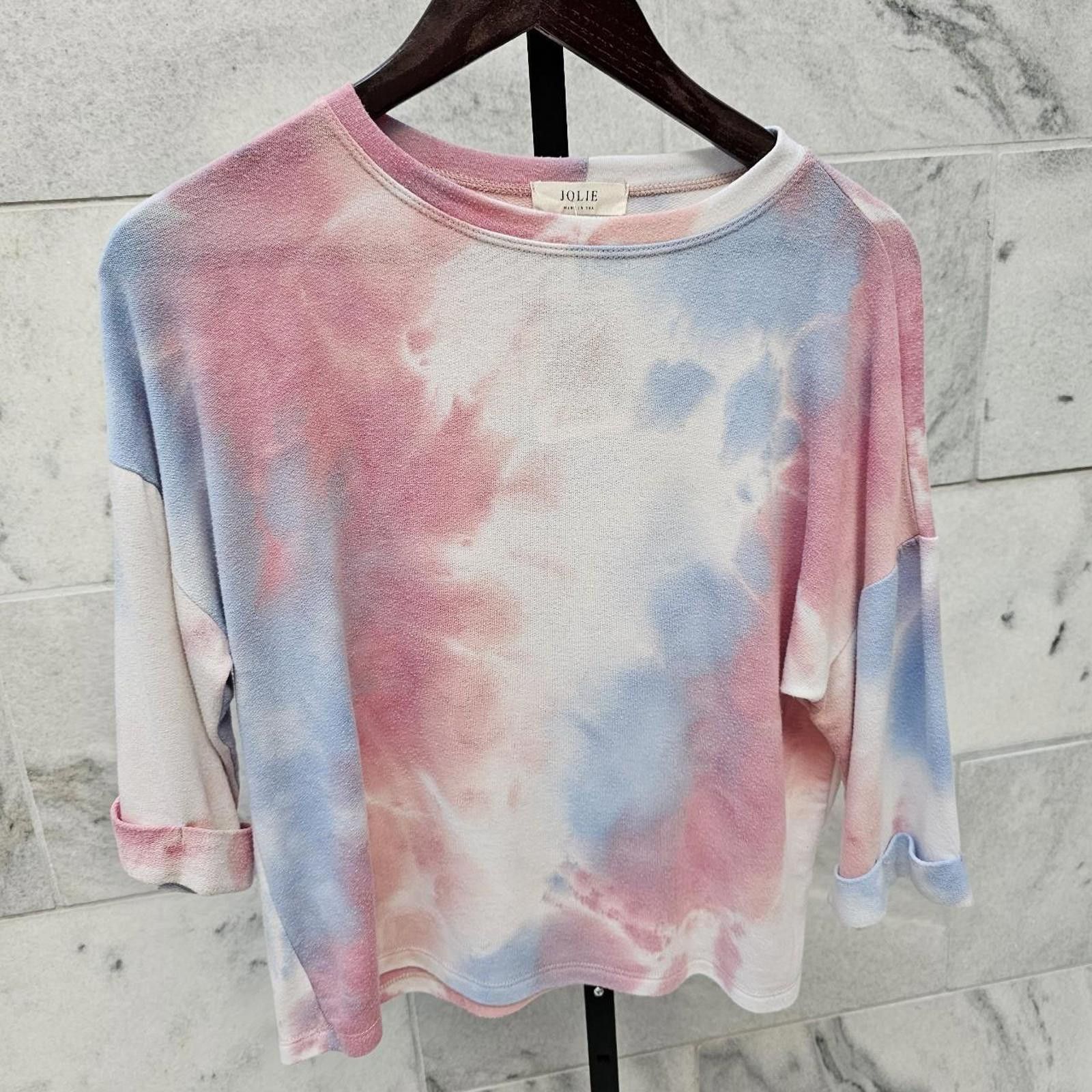 Other Women's Pink and Blue Tie-Dye Crop-top Size M / US 6-8 / IT 42-44 - 1 Thumbnail