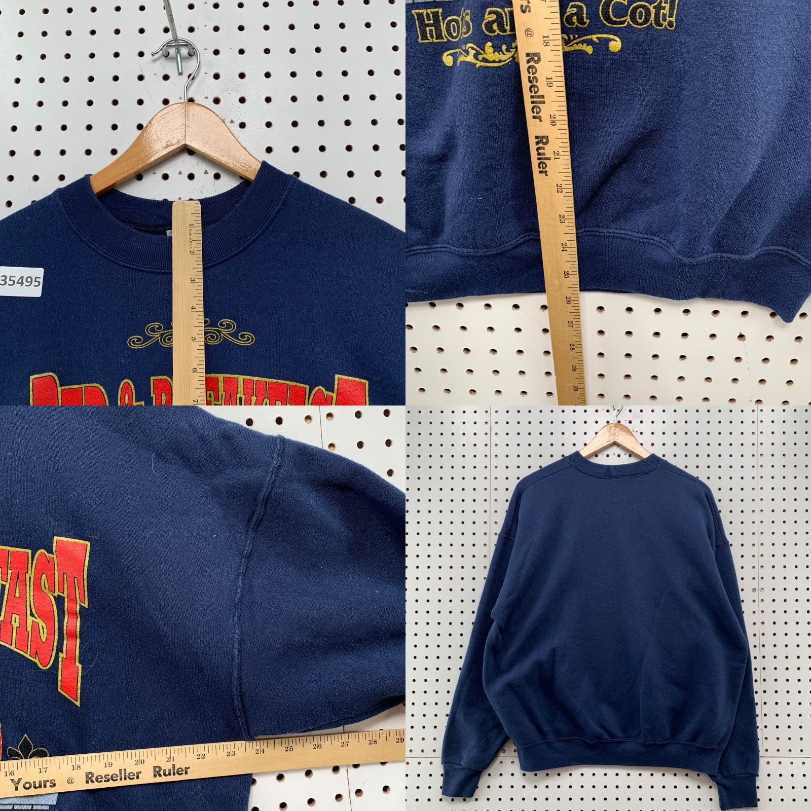 Fruit Of The Loom VINTAGE Hard Time INN Sweatshirt Mens XL Blue Crewneck 90s Prison USA Fruit of the Loom Sweatshirt Mens XL Blue 90s Size US XL / EU 56 / 4 - 8 Thumbnail