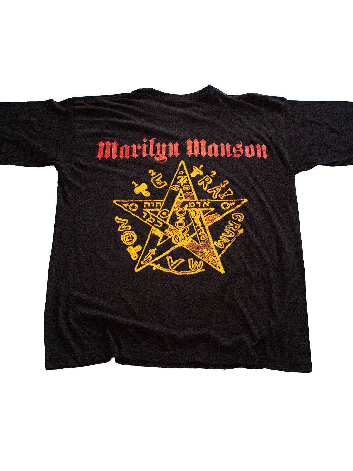 Band Tees Vintage Y2K / 2001 Marilyn Manson "Golden Mask" T-Shirt Size US XL / EU 56 / 4 - 5 Thumbnail