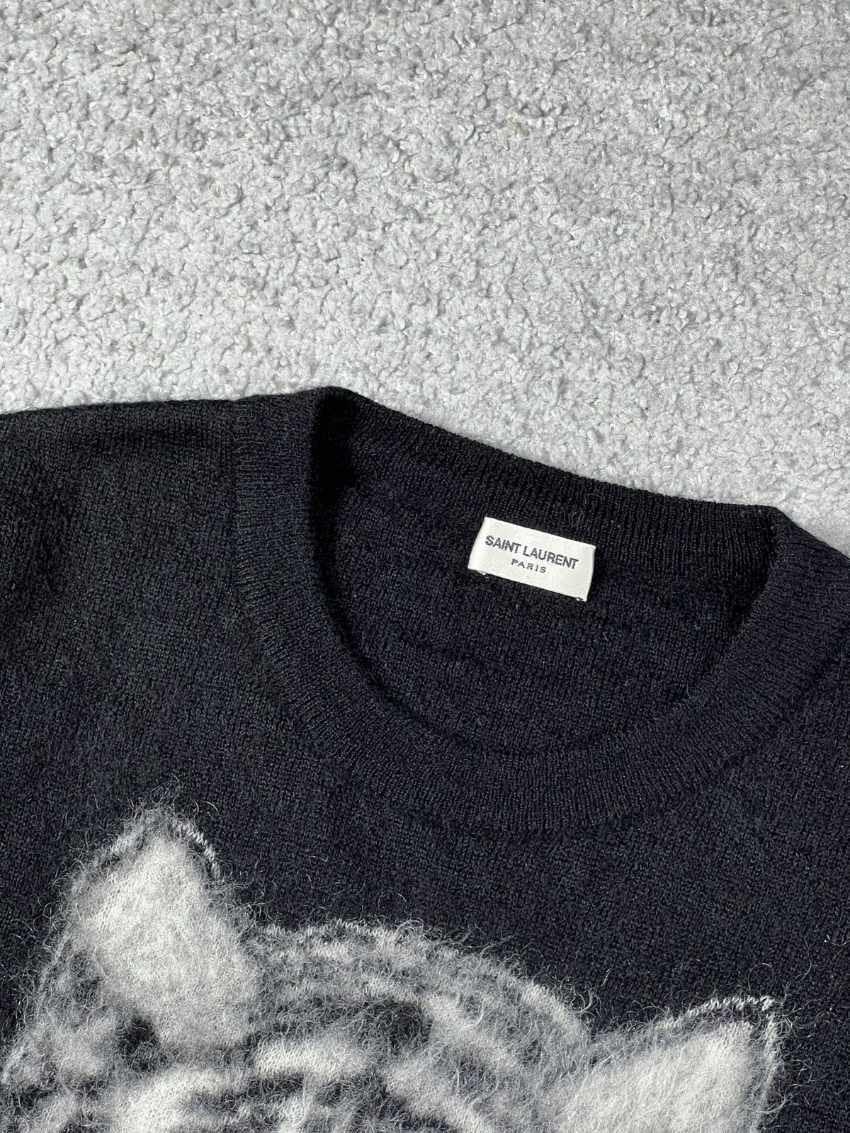 Saint Laurent Paris SS16 Saint Laurent Paris Black Tiger Mohair Sweater Size US M / EU 48-50 / 2 - 5 Thumbnail