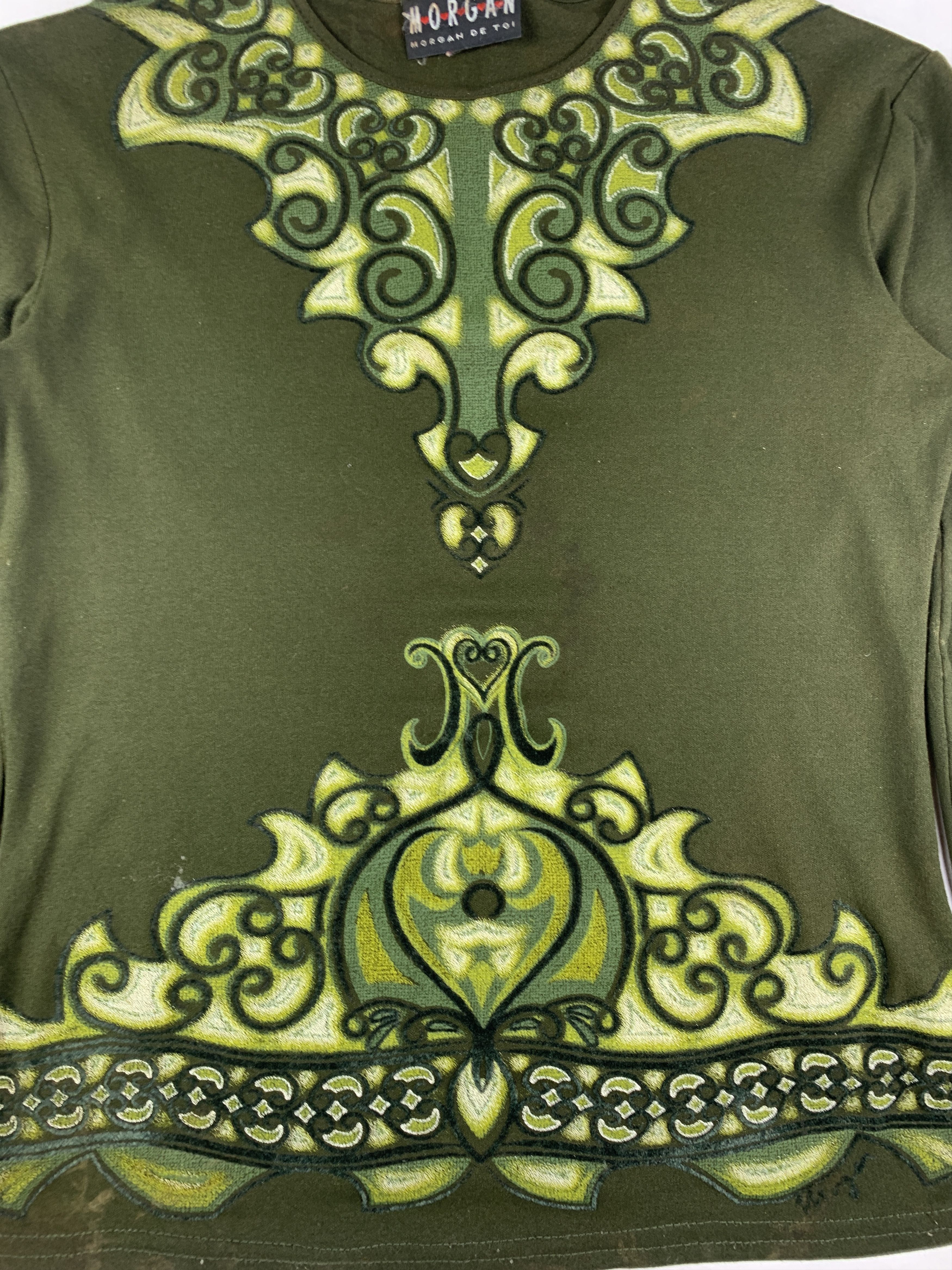 Morgan De Toi 2000s Morgan de Toi France Pine Bohemian Flared Canabis Top Size S / US 4 / IT 40 - 6 Thumbnail