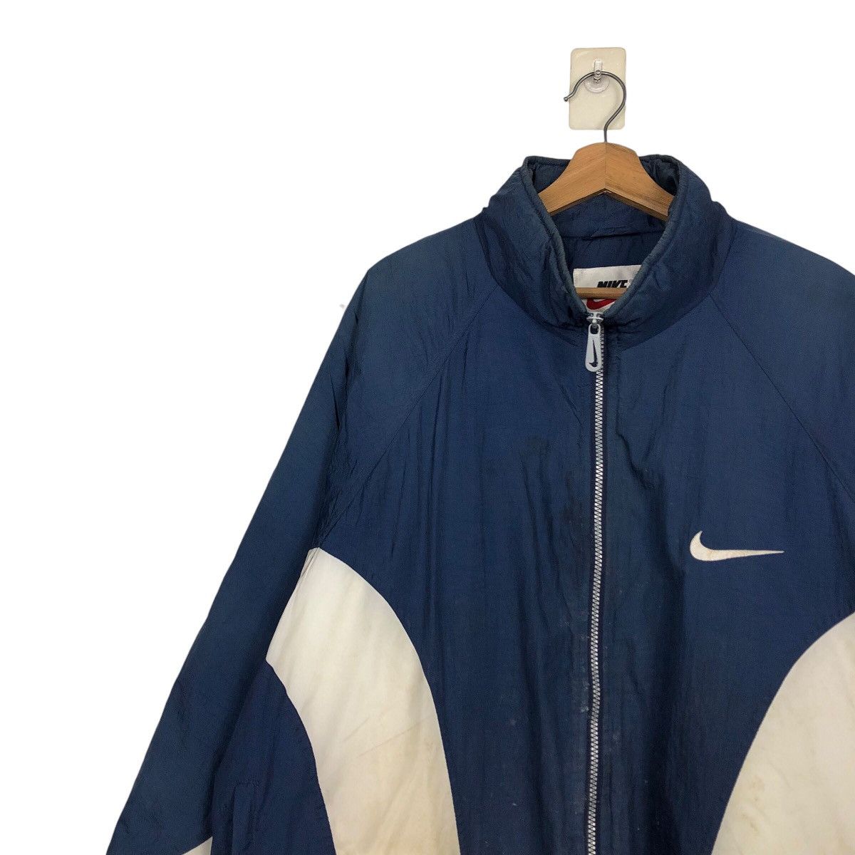 Nike 📌Vintage Bomber Jacket Nike Big Swoosh Design Size US L / EU 52-54 / 3 - 8 Thumbnail