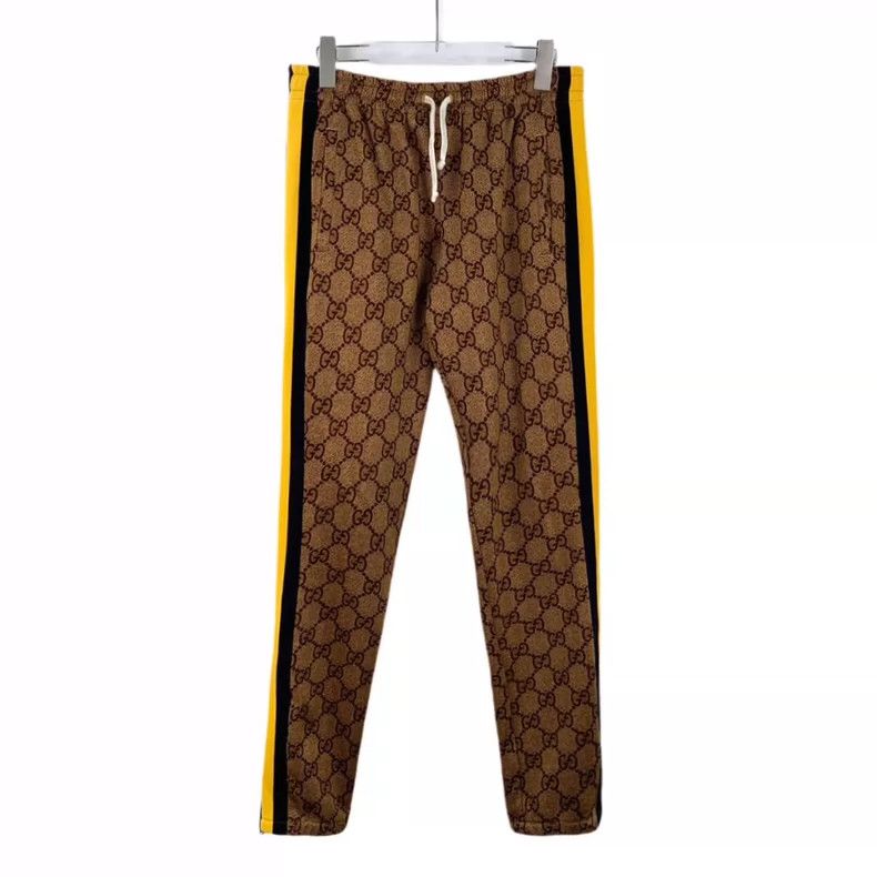 Gucci Gucci Brown Logo Drawstring Casual Pants- DMC Size US 32 / EU 48 - 1 Thumbnail
