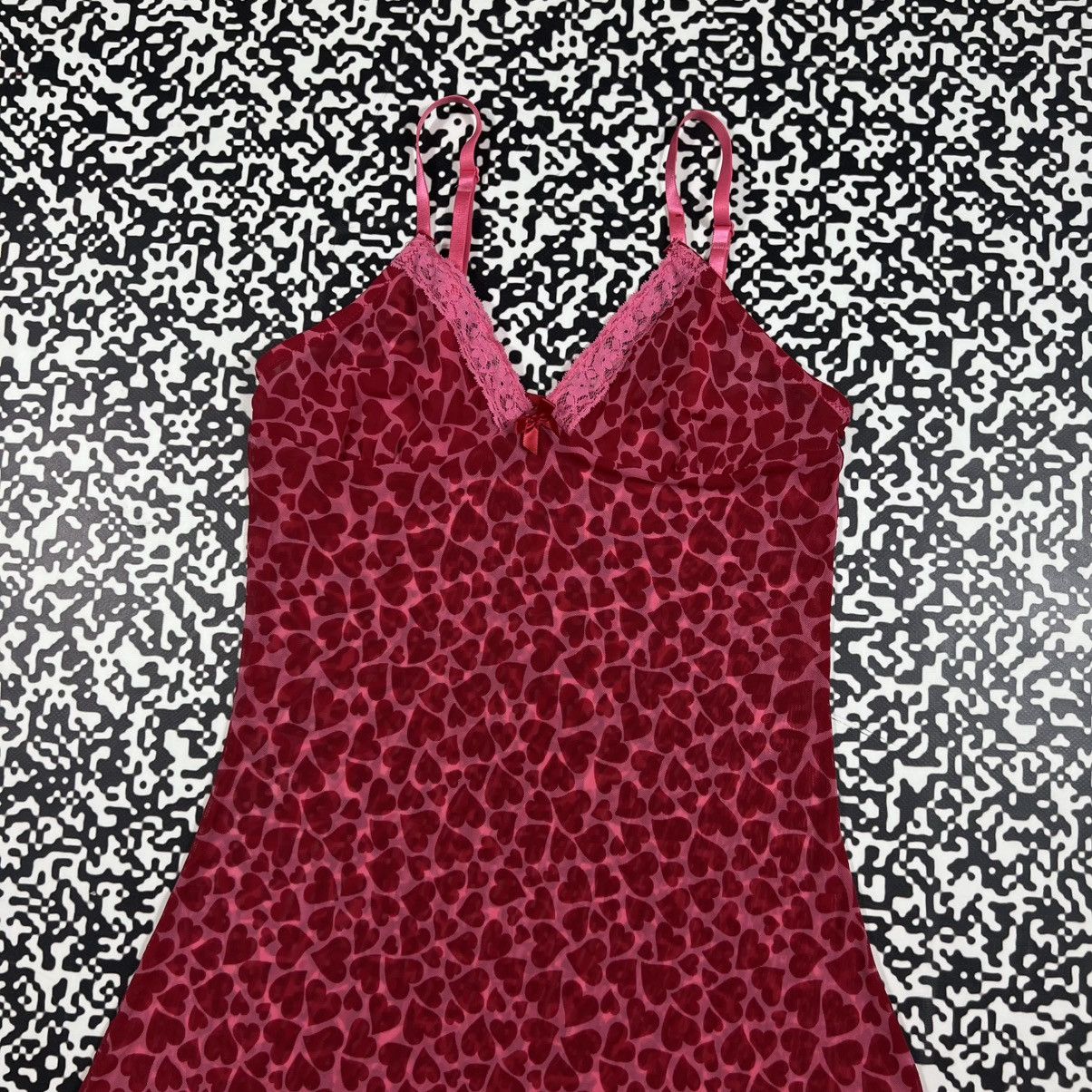 Vintage Vintage Y2K Sexy Heart Monogram Mesh Mini Night Style Dress Size M / US 6-8 / IT 42-44 - 7 Thumbnail