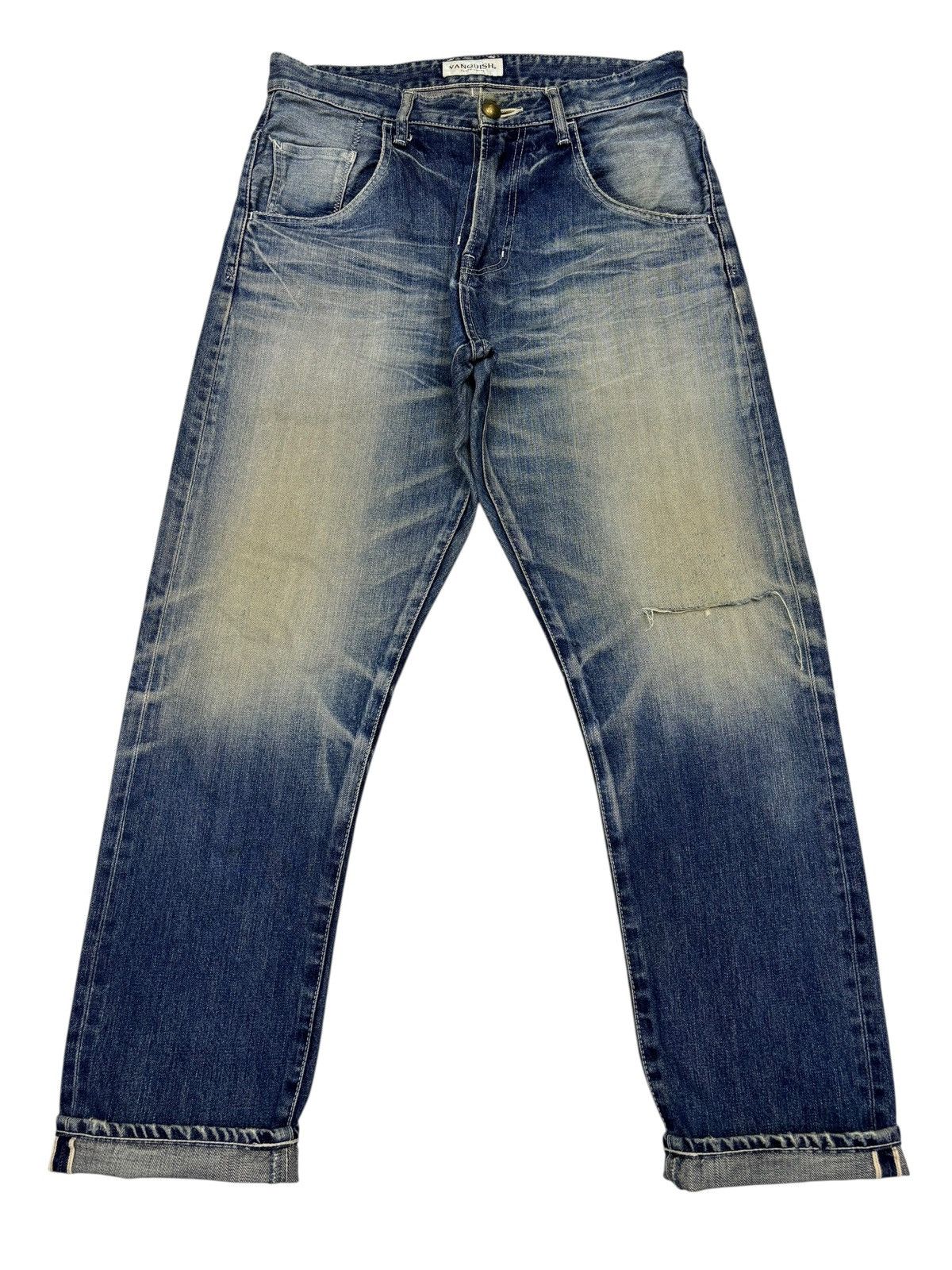 Kapital VANQUISH Japan Selvedge Distressed Denim Baggy Jeans Size US 32 / EU 48 - 1 Thumbnail