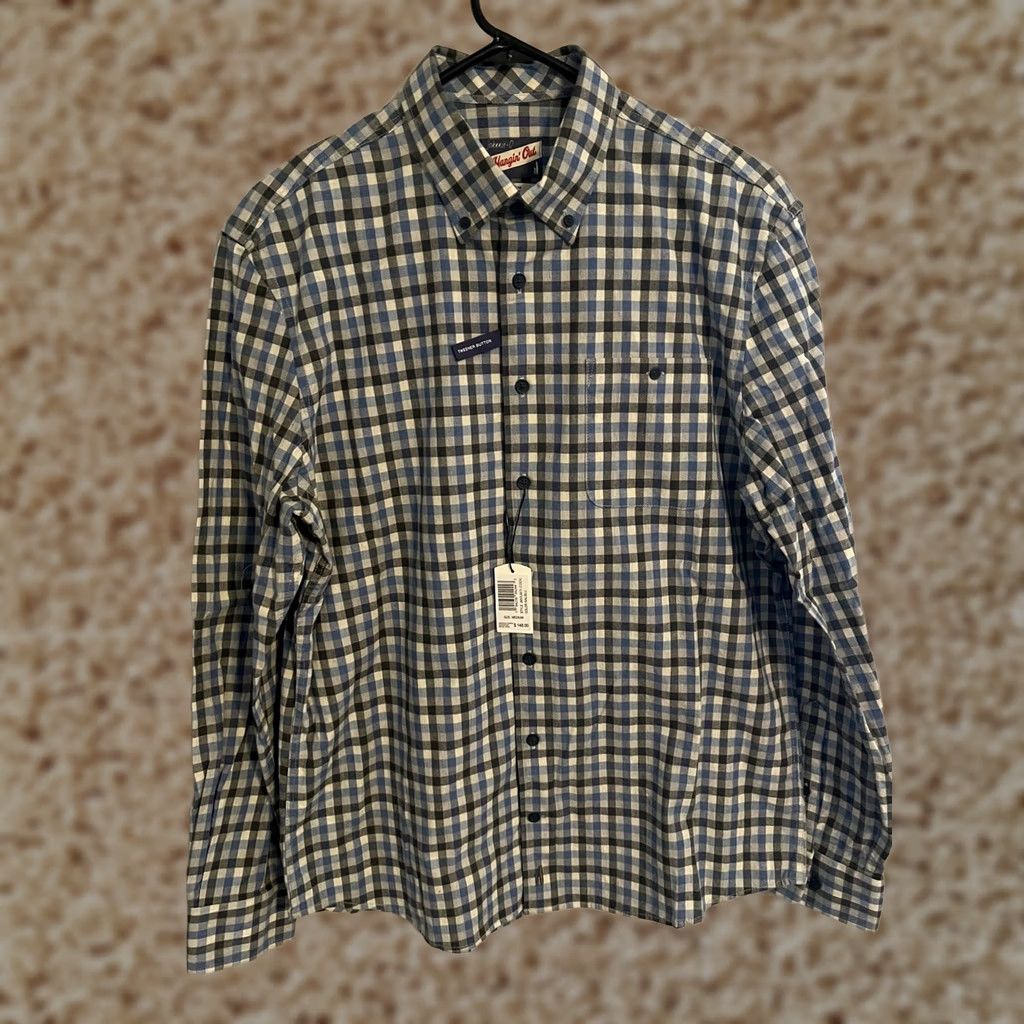 johnnie-O johnnie-O Button Up Shirt Mens Medium Maliblu Blue L/S Coen Hangin' Out Size 40R - 1 Thumbnail