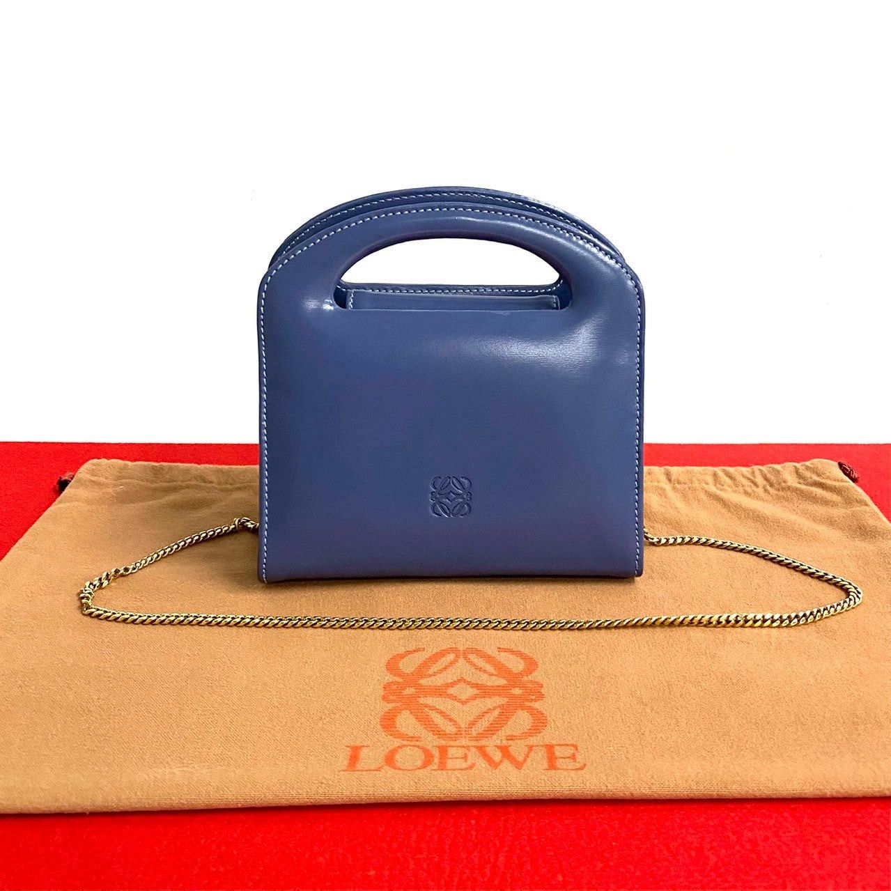 Loewe Loewe Shoulder Bag Purple Leather Size ONE SIZE - 1 Thumbnail