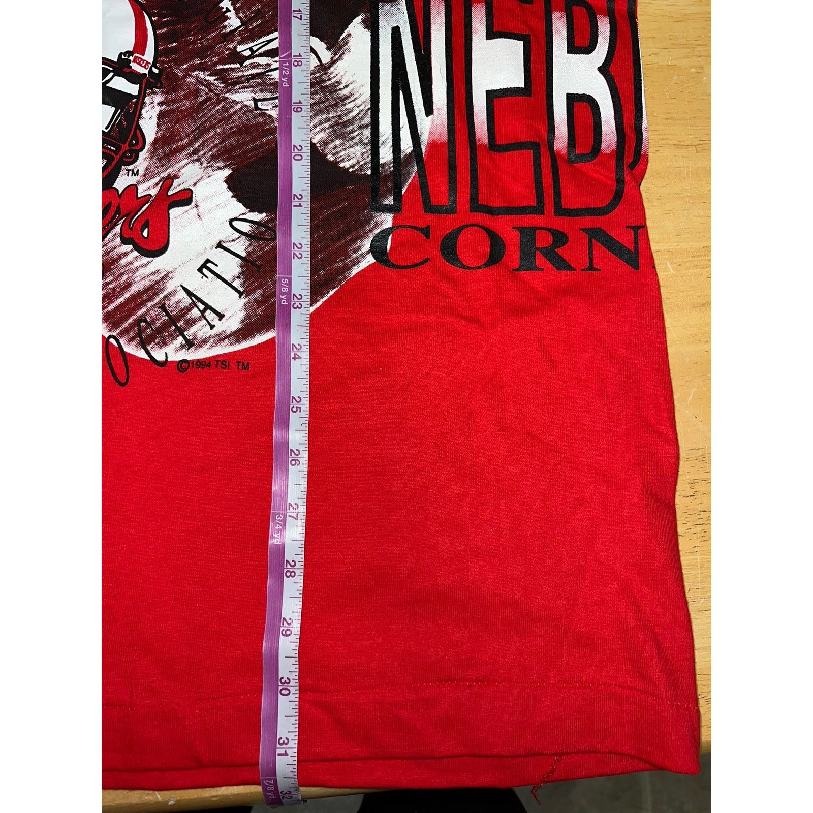 Fruit Of The Loom Vintage Nebraska Cornhuskers Shirt Huskers Football Tee 90s Size US L / EU 52-54 / 3 - 12 Thumbnail