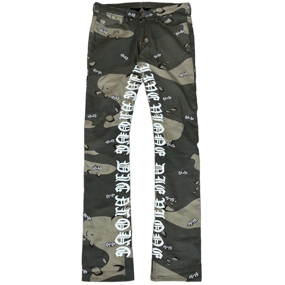 image of Endless x Vlone Camo Old English Denim Unreleased, Men's (Size 32)