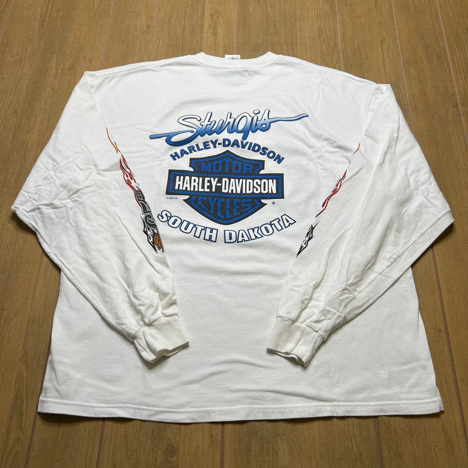 Harley Davidson Vintage Harley Davidson Eagle Flames Sturgis Long Sleeve XL Size US XL / EU 56 / 4 - 8 Thumbnail