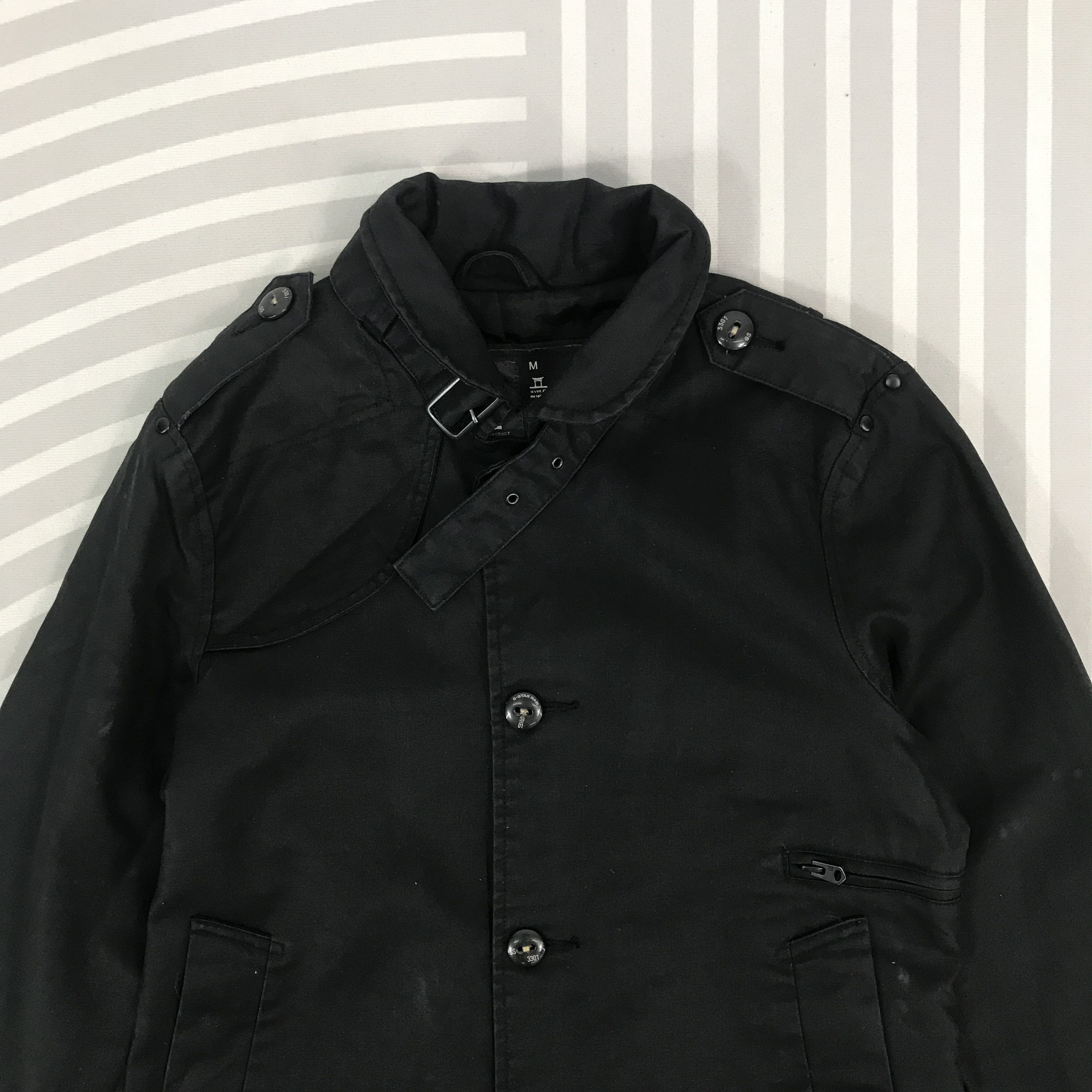 G-Star × Vintage G-star Raw japan Style Parkas Black button Denim Jacket Size US M / EU 48-50 / 2 - 2 Thumbnail