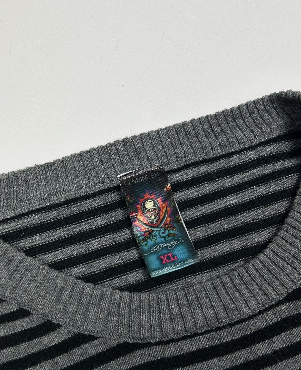 Christian Audigier × Ed Hardy × Von Dutch Ed hardy striped rare sweater Size US XL / EU 56 / 4 - 9 Thumbnail