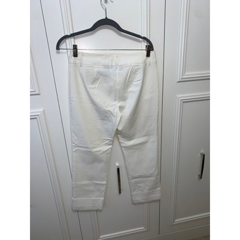 Express Express Women's Cropped Stretch Pants White Size 5/6 Casual Size 28" / US 6 / IT 42 - 5 Thumbnail