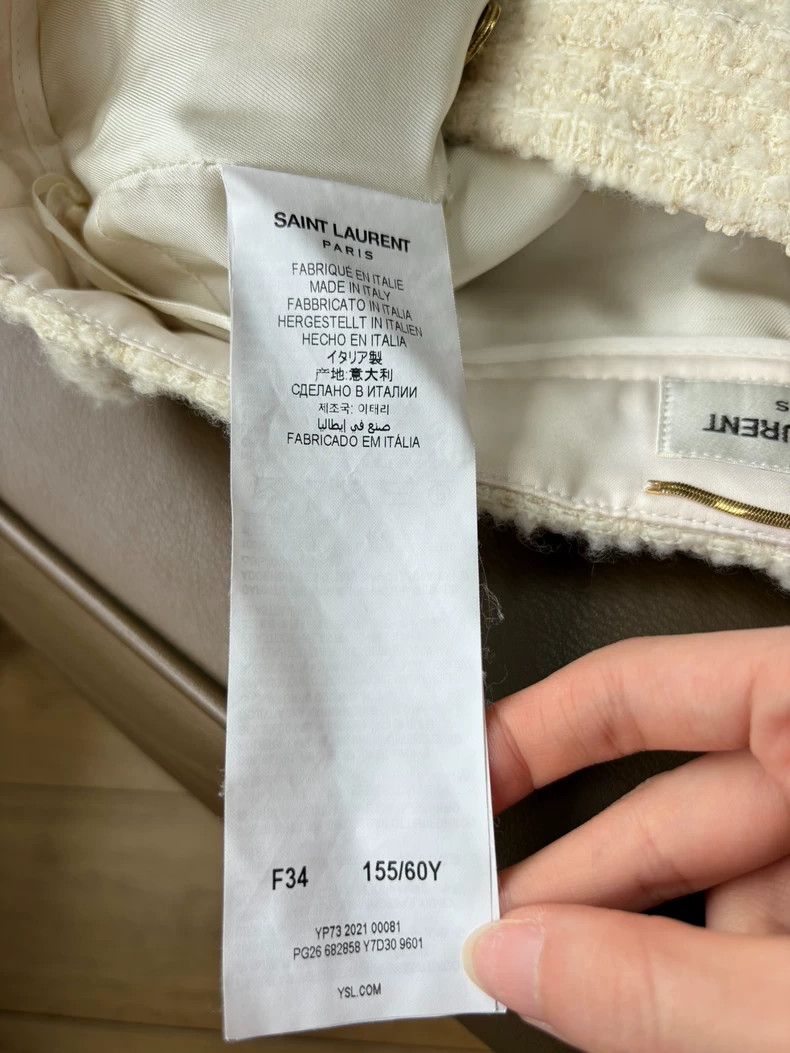 Saint Laurent Paris saint Laurent parisOff-white woolen shorts 2503-Nextarrow Size 34" / US 12 / IT 48 - 7 Thumbnail