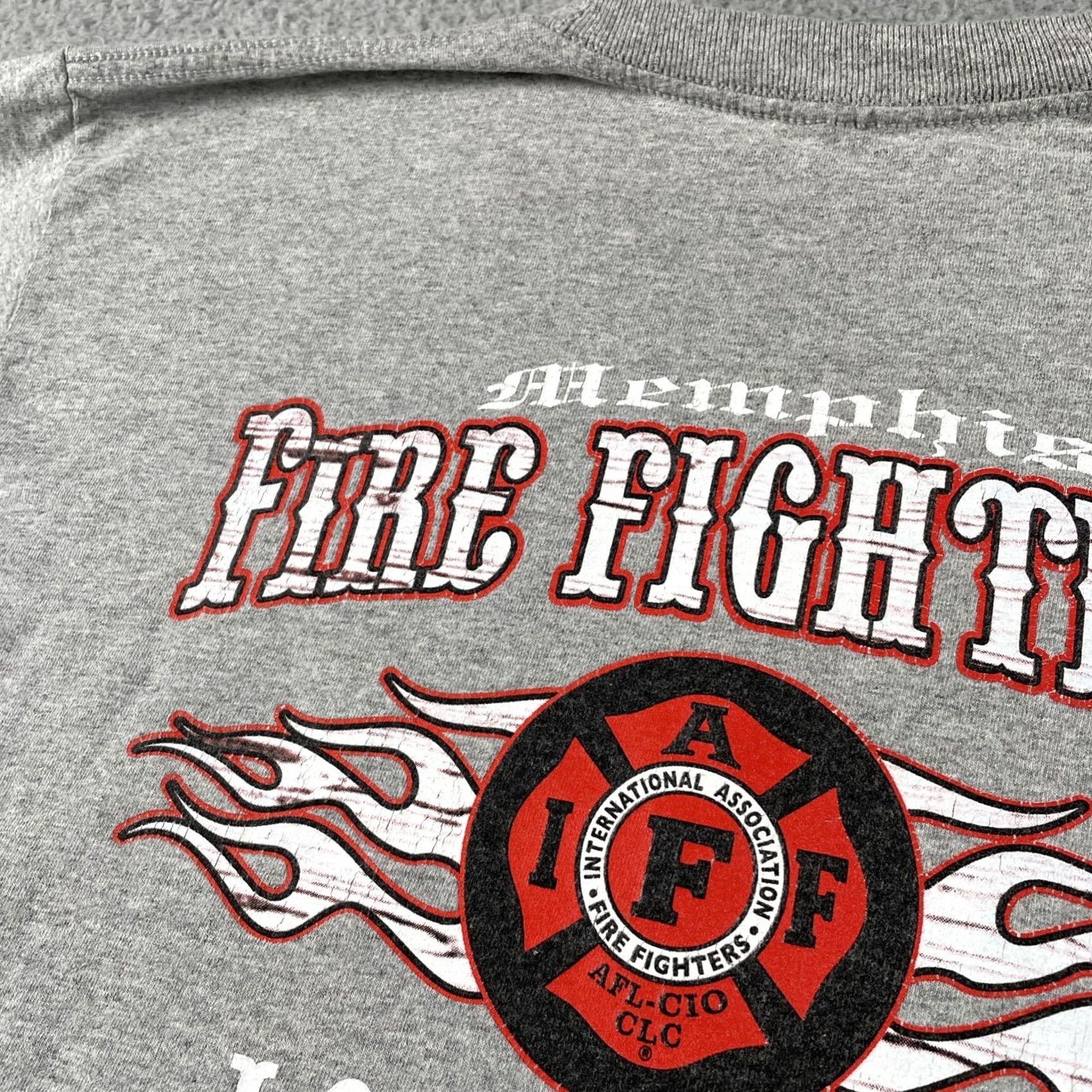 Vintage Vtg XL Memphis Tennessee Fire Fighters Local 1784 IAF Gray XL Long Sleeve Shirt Size US XL / EU 56 / 4 - 4 Thumbnail