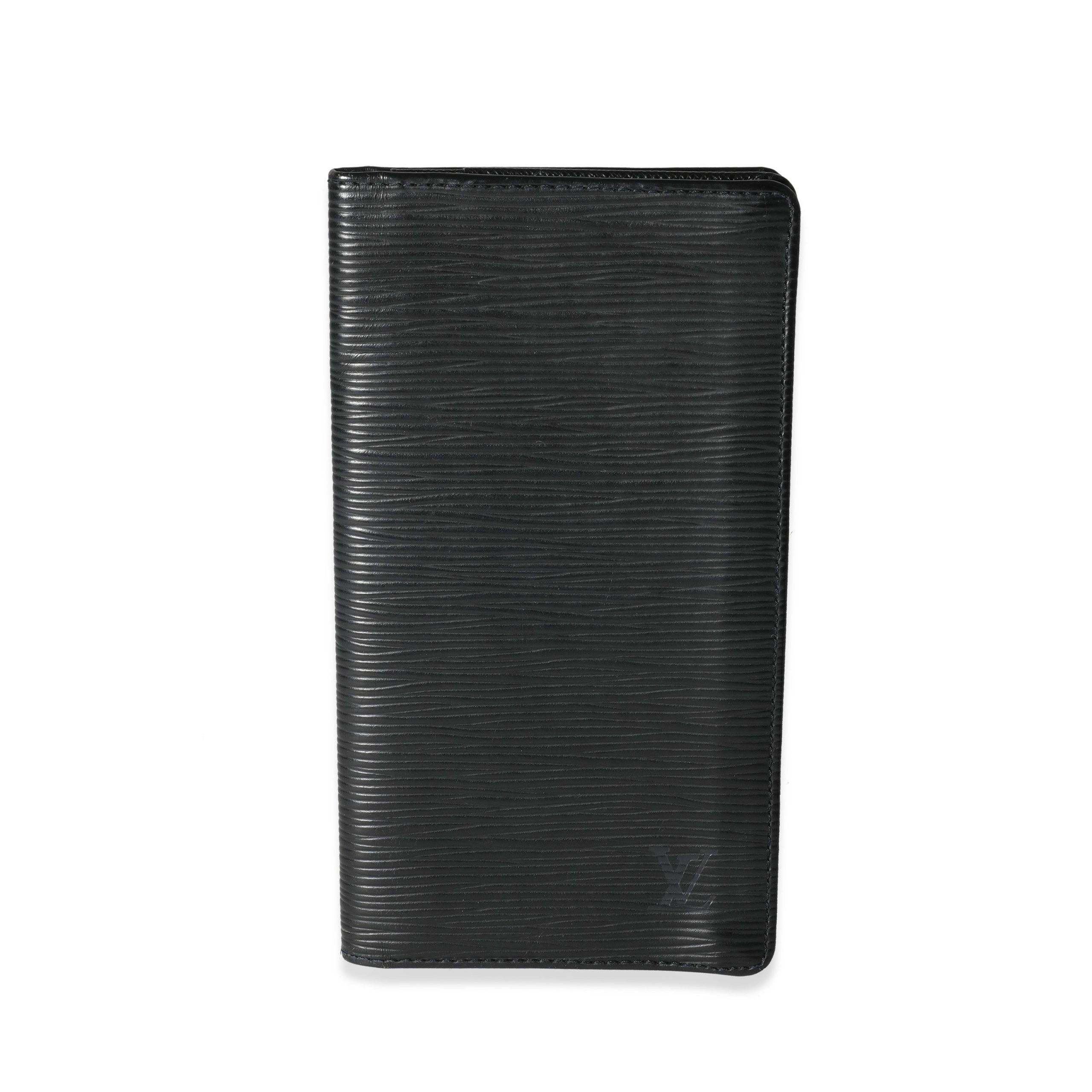 image of Louis Vuitton Black Epi Vertical Wallet, Women's