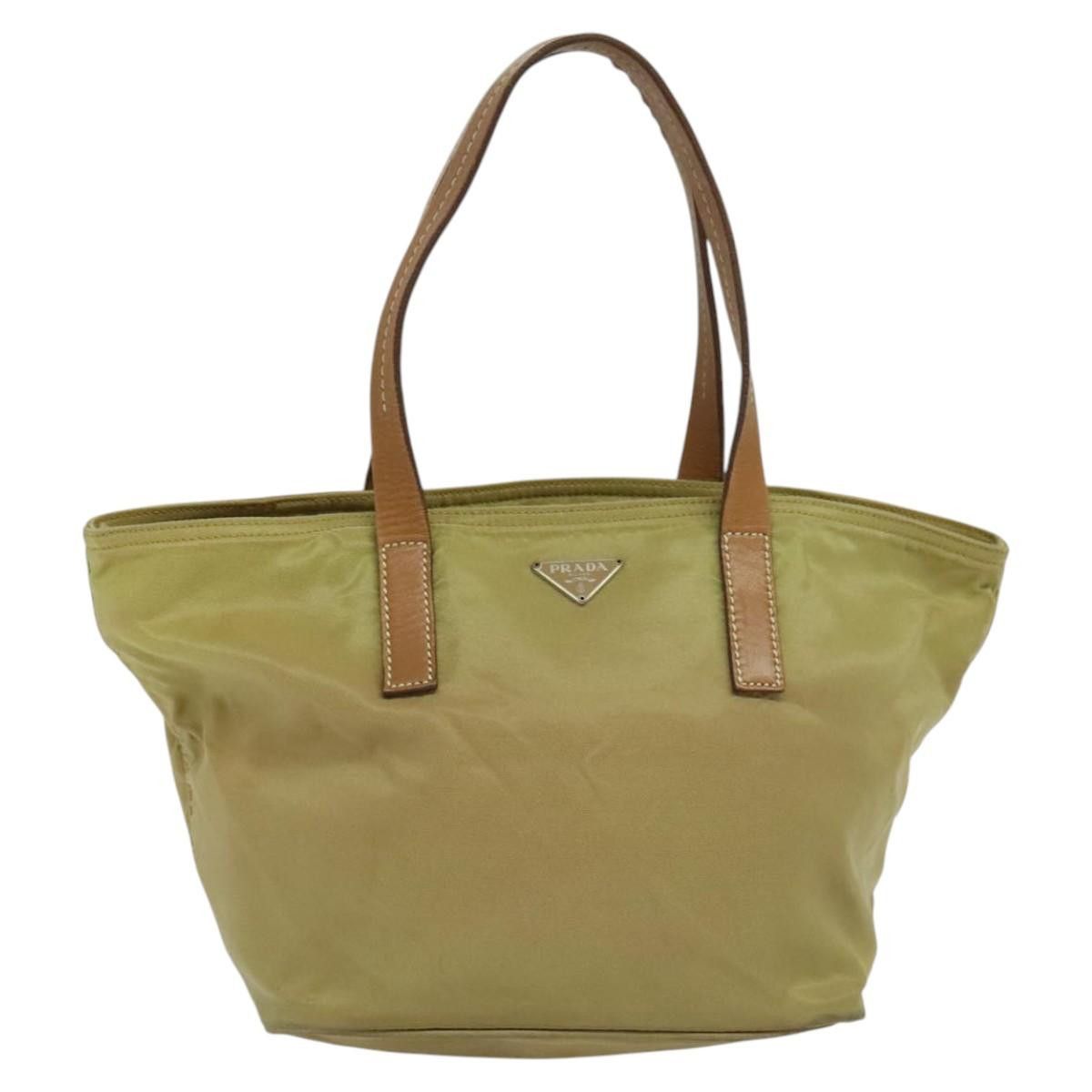 Prada Tessuto Beige Synthetic Tote Bag (Pre-Owned) Size ONE SIZE - 1 Thumbnail