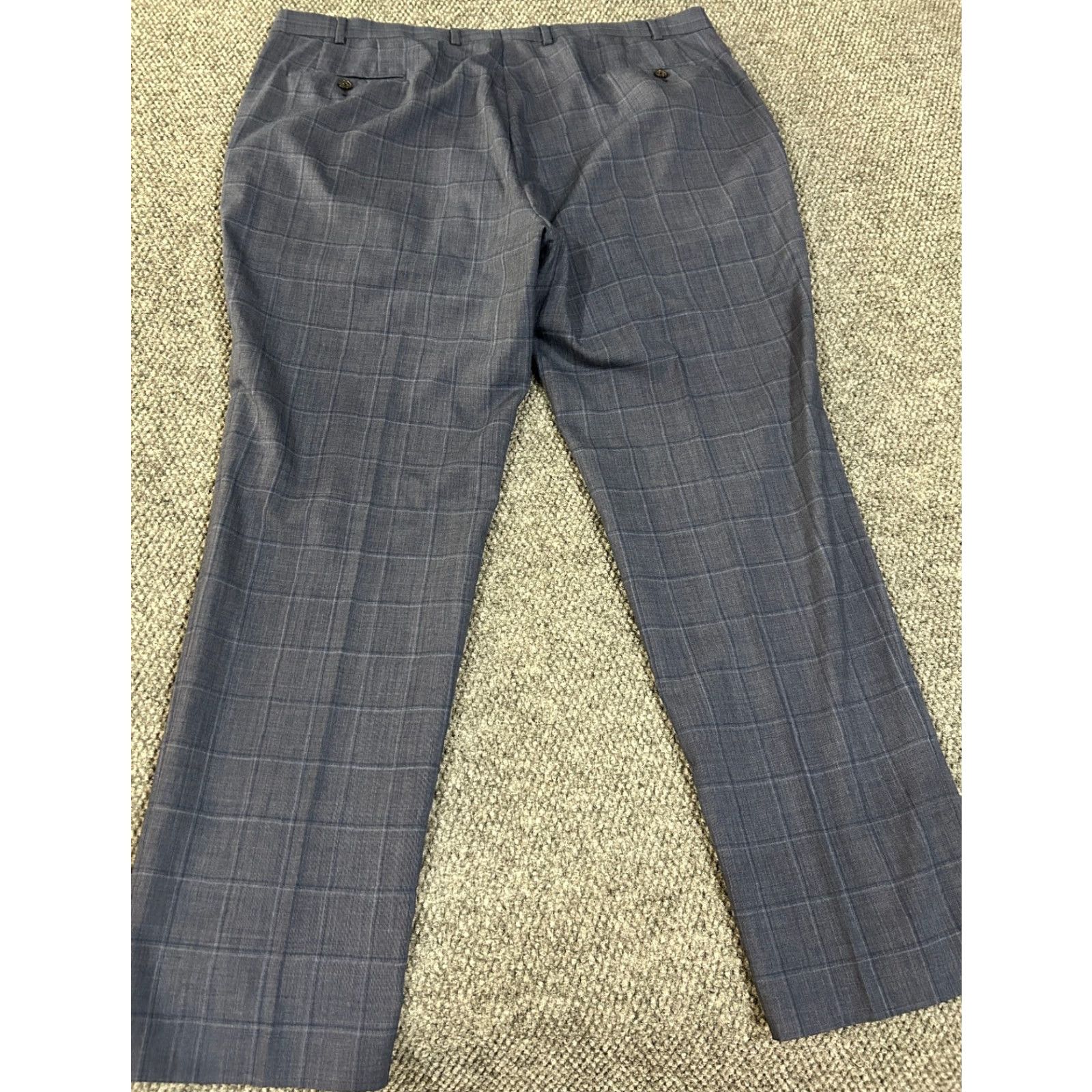 Ralph Lauren Lauren Ralph Lauren Dress Pants Mens 42x32 Blue Wool Polyester Slacks Plaid Business Formal Classic Straight Front Zip Pocket Mens Size US 42 / EU 58 - 6 Thumbnail