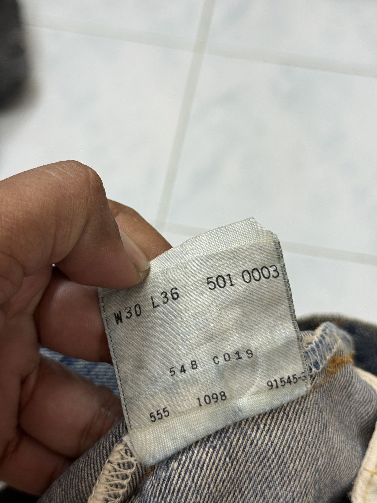 Levi's 🔥ARCHIVE VINTAGE LEVIS 501XX BIG E DISTRESSED SELVEDGE DENIM Size US 29 - 20 Thumbnail
