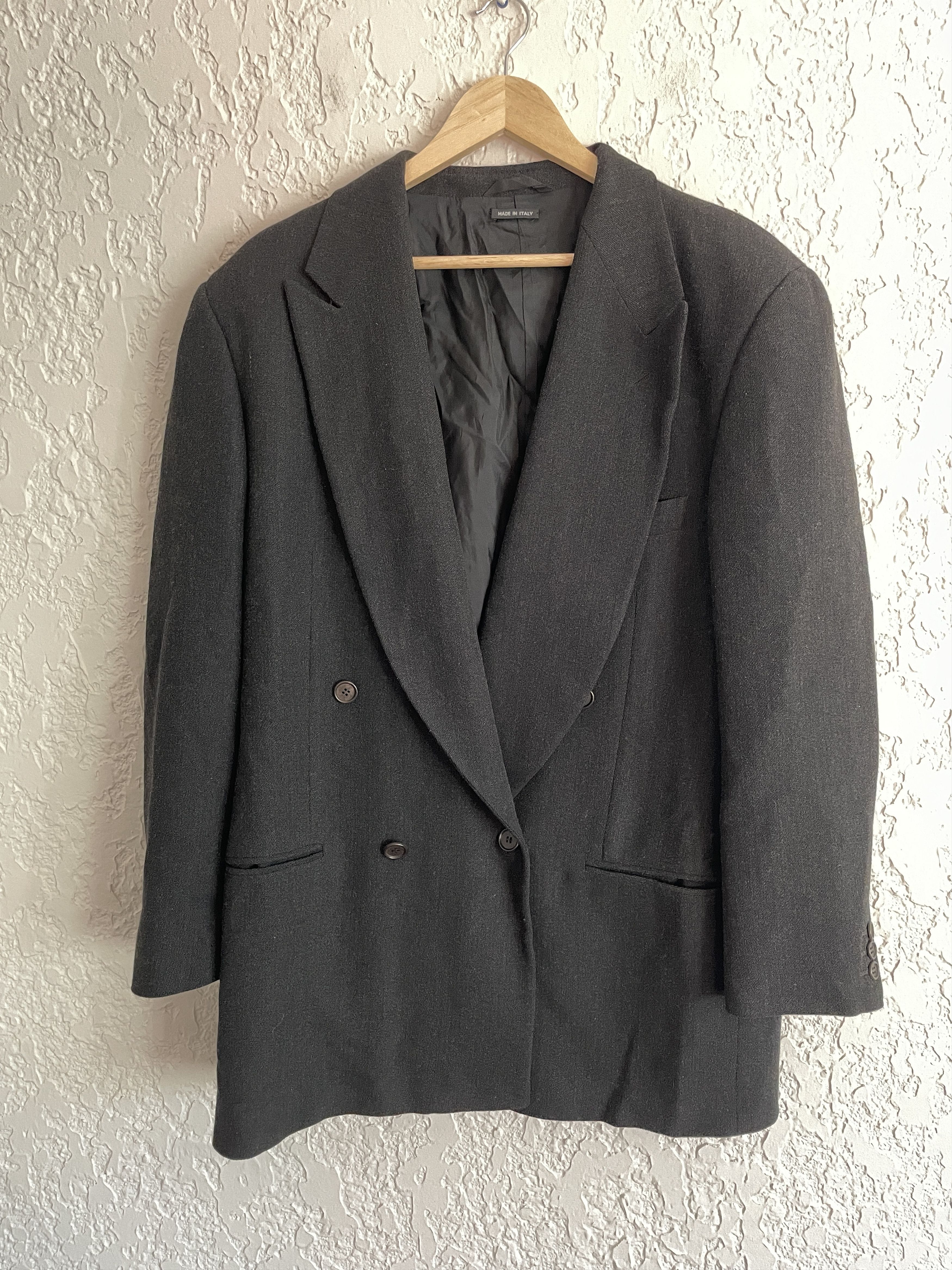 Giorgio Armani 🔥 Giorgio Armani® RARE 90s Twill Double Breasted Blazer Size 44R - 9 Thumbnail