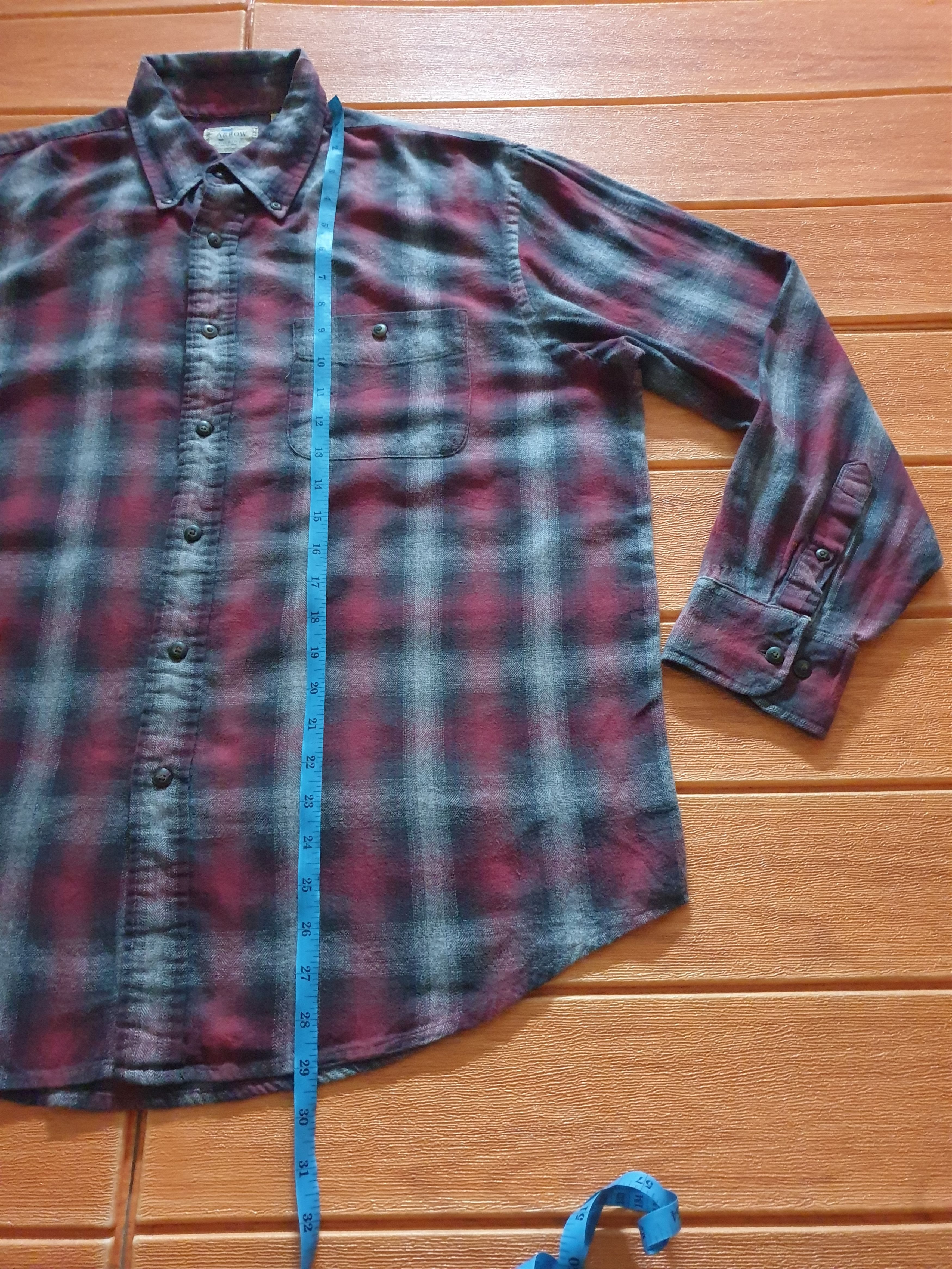 Arrow 💥Arrow checkered red flannel shirt Size US XL / EU 56 / 4 - 7 Thumbnail