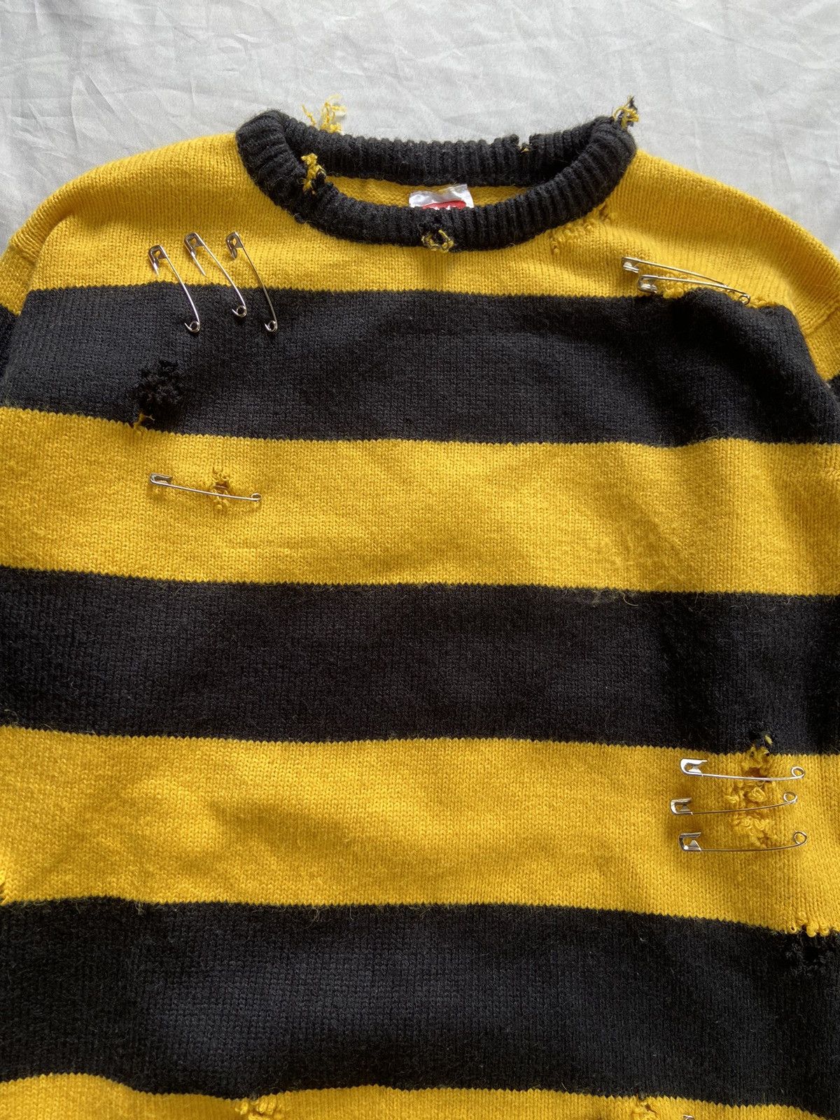 Japanese Brand PUNK STRIPED JAPAN STYLE KNIT LONG SLEEVE Size US M / EU 48-50 / 2 - 4 Thumbnail