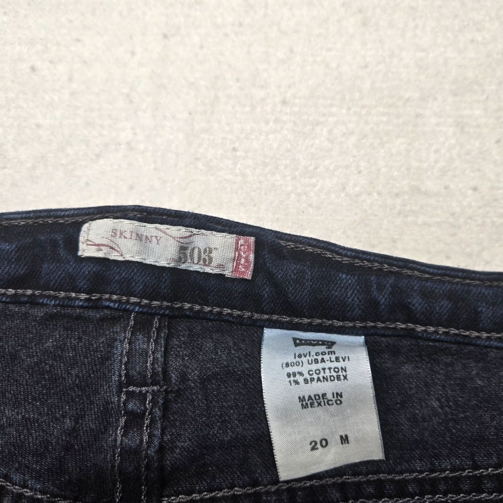 Levi's VINTAGE Levi's 503 Skinny Jeans Pants Women Plus Size 20 Black Denim Cotton 90s Size 42" / US 20 - 3 Thumbnail