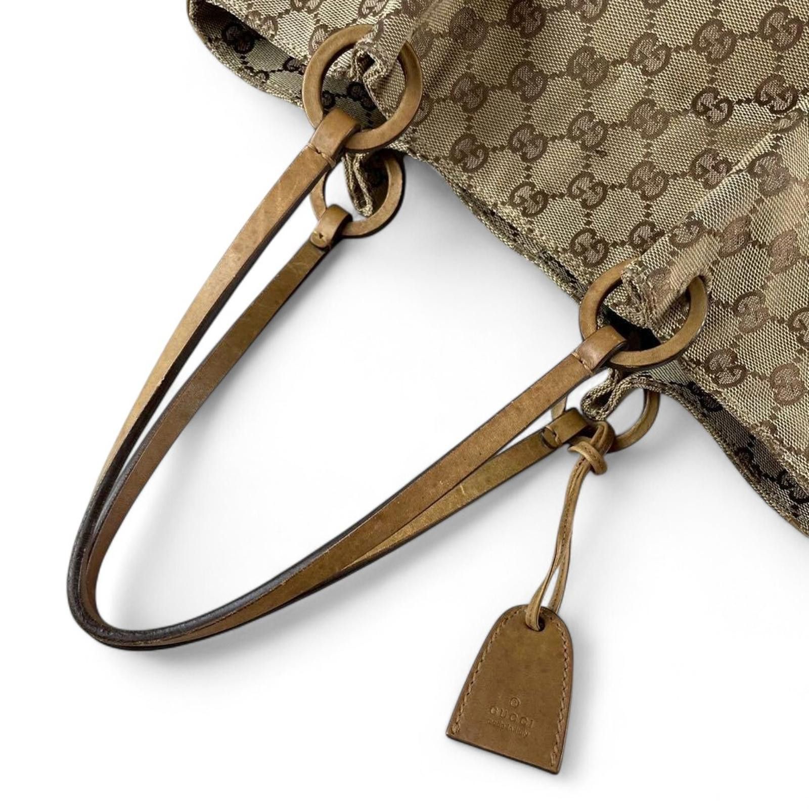 Gucci Gucci - Beige Monogram Canvas Tote Handbag Size ONE SIZE - 7 Thumbnail