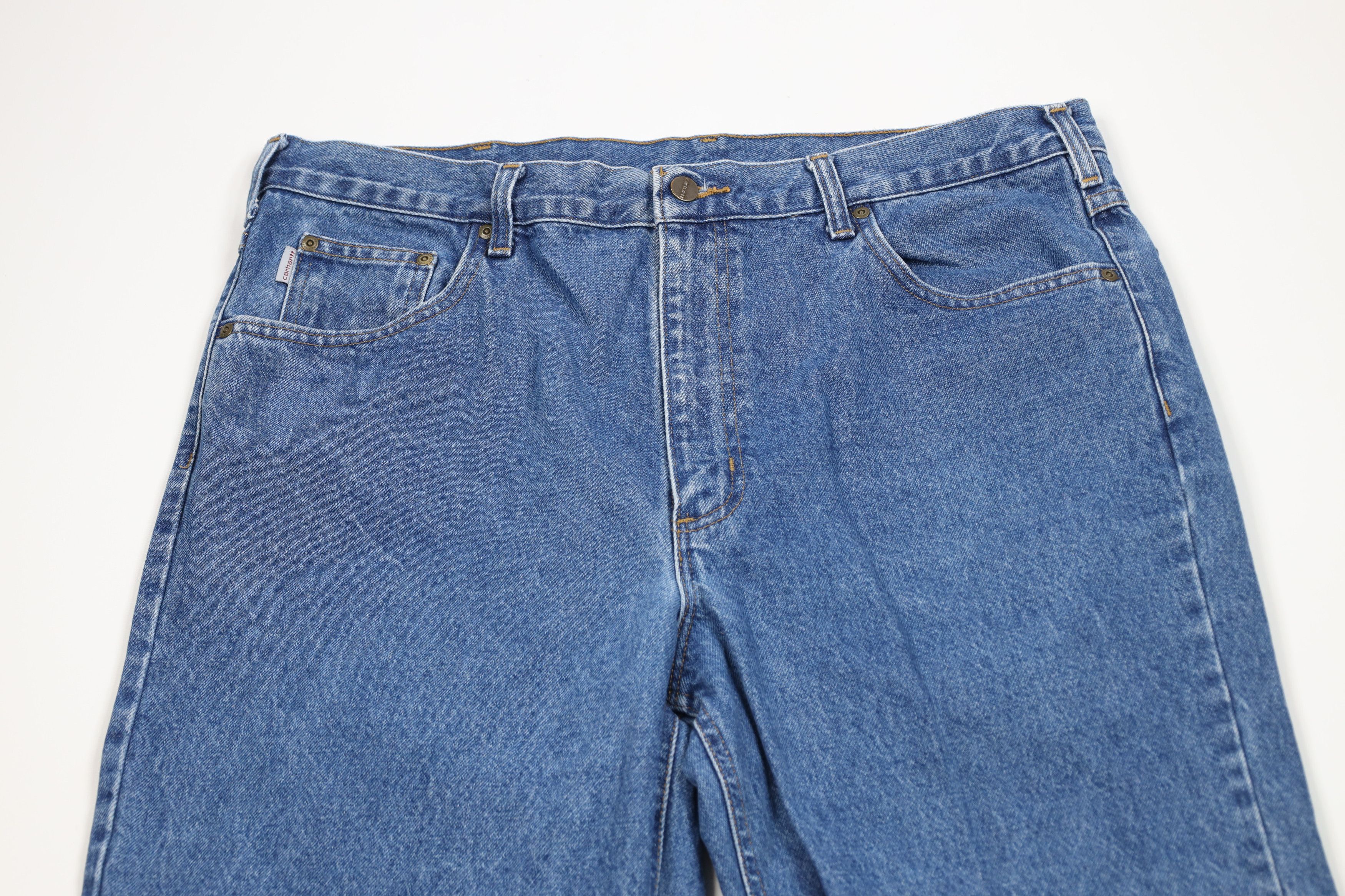 Carhartt Vintage Y2K Carhartt Spell Out Straight Leg Denim Jeans Blue Size US 40 / EU 56 - 2 Thumbnail