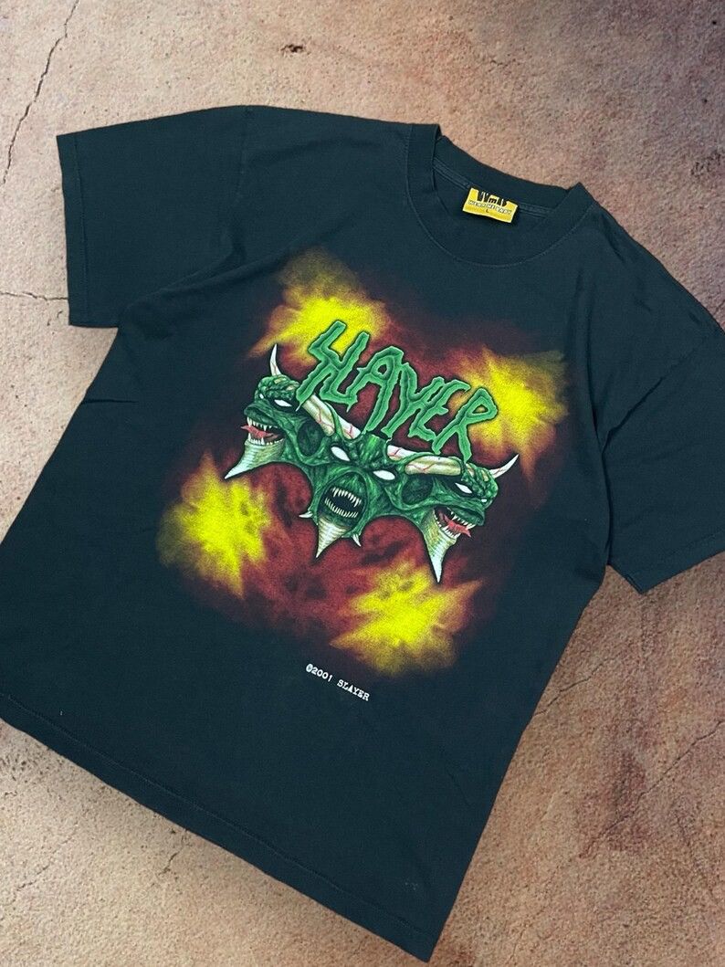 Band Tees × Vintage Vintage Slayer Diabolus T-shirt 2001 Bandshirt y2k 90s Metal Size US L / EU 52-54 / 3 - 2 Thumbnail