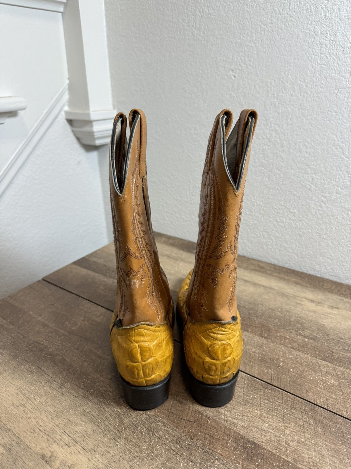 Other Linea De Oro Men’s Leather Western Cowboy Boots Size 8.5 Size US 8.5 / EU 41-42 - 3 Thumbnail