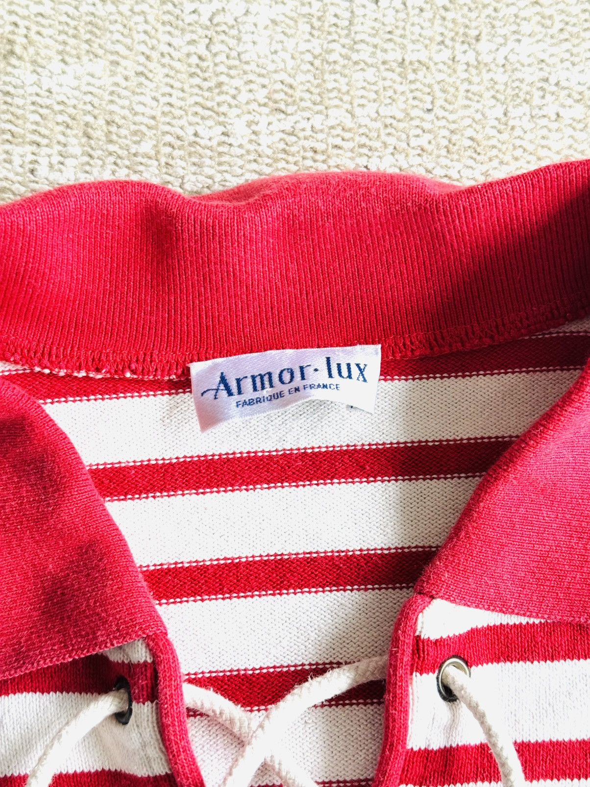 Armor-Lux Armor Lux Breton striped lace up polo shirt sz 4 Size US L / EU 52-54 / 3 - 4 Thumbnail