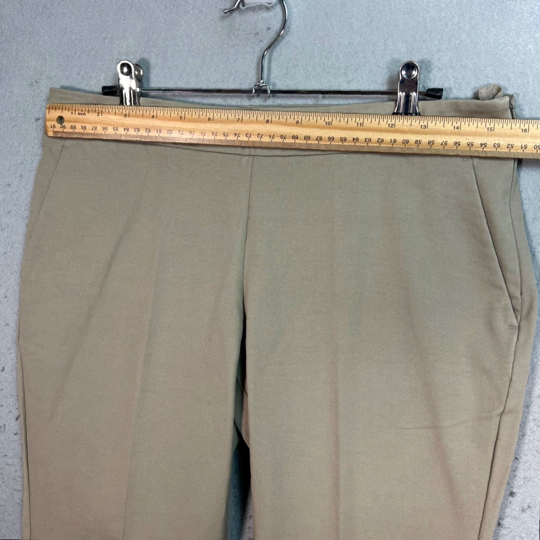Eileen Fisher Eileen Fisher Petite Womens Pants Organic Cotton Blend Beige Ankle Tapered PS Size 28" / US 6 / IT 42 - 5 Thumbnail