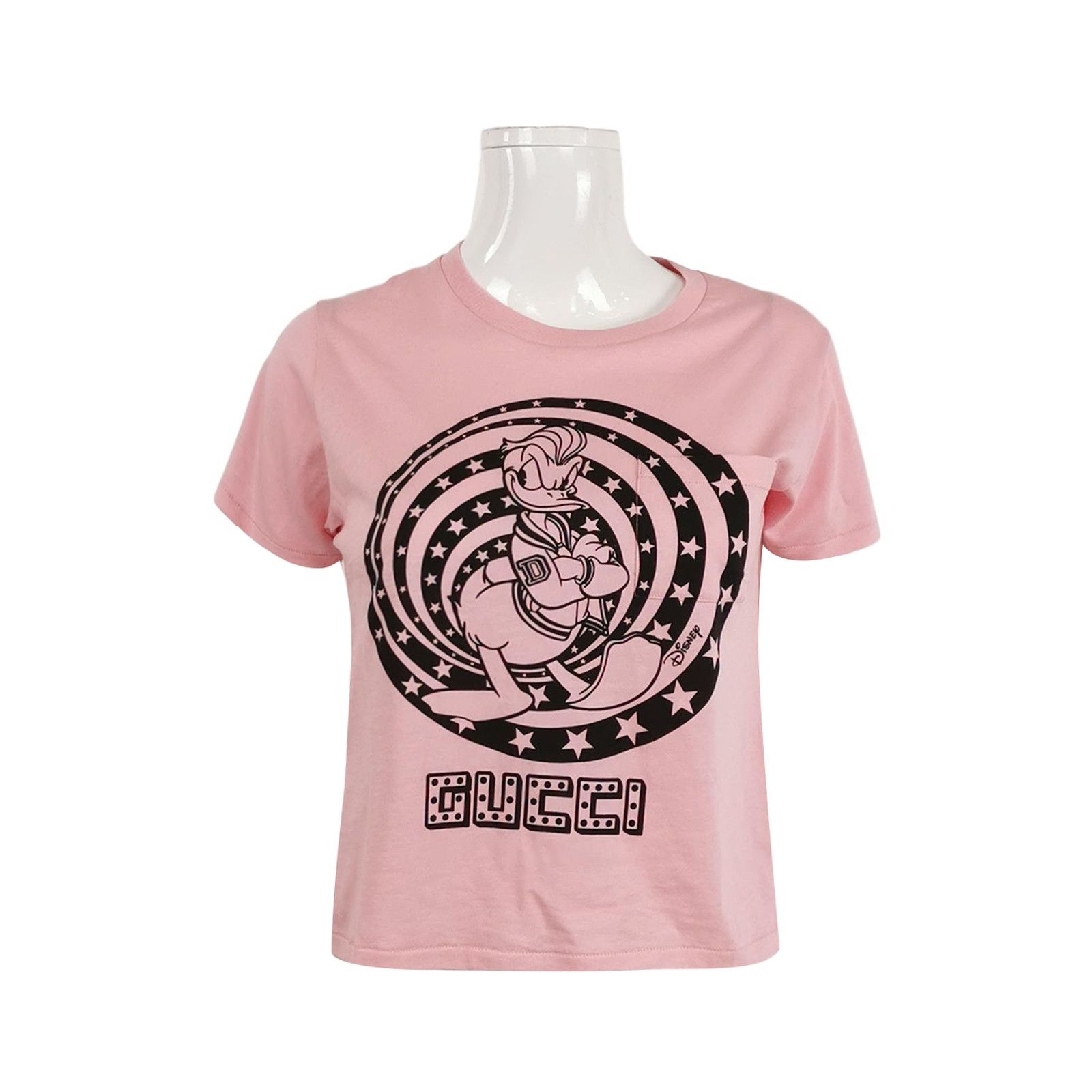 Gucci Gucci XS Pink Cotton Round Neck Graphic T-Shirt Size XS / US 0-2 / IT 36-38 - 1 Thumbnail