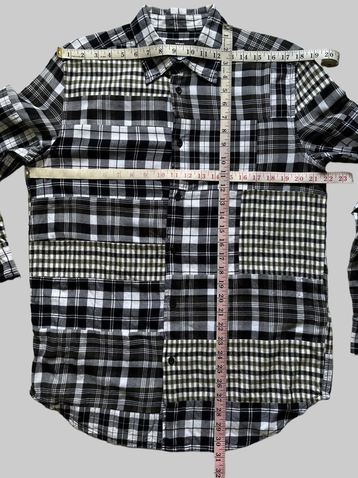 Diesel Diesel Archive Reconstructed Multi-Plaid Patchwork Shirt Size US M / EU 48-50 / 2 - 6 Thumbnail