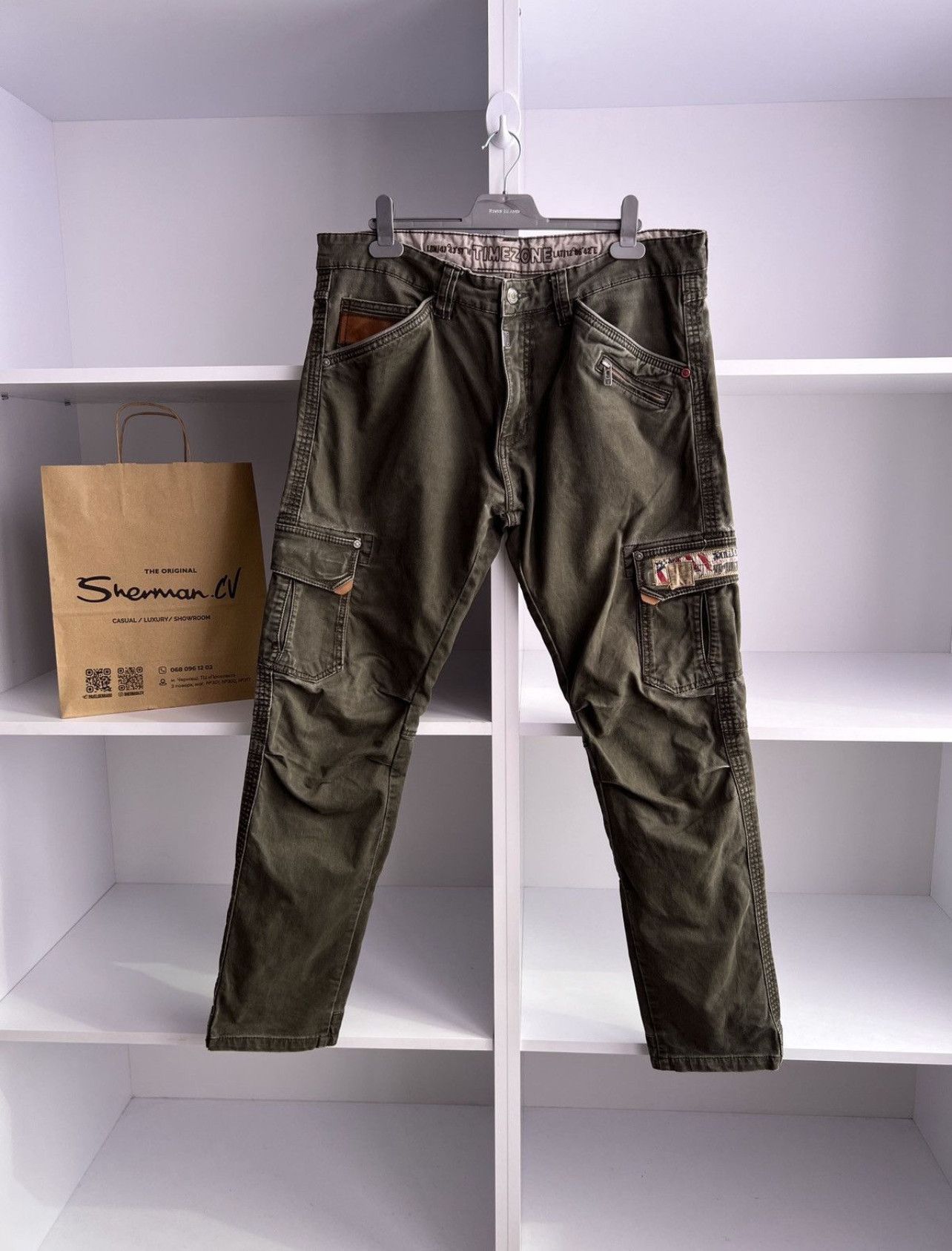 Designer × Japanese Brand × Vintage Vintage Timezone Archival Y2k Cargo pants Size US 36 / EU 52 - 5 Thumbnail