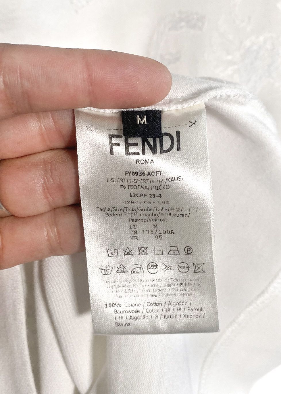 Fendi Fendi White Zodiac Signs Astrology Embroideries T-shirt Size US M / EU 48-50 / 2 - 7 Thumbnail