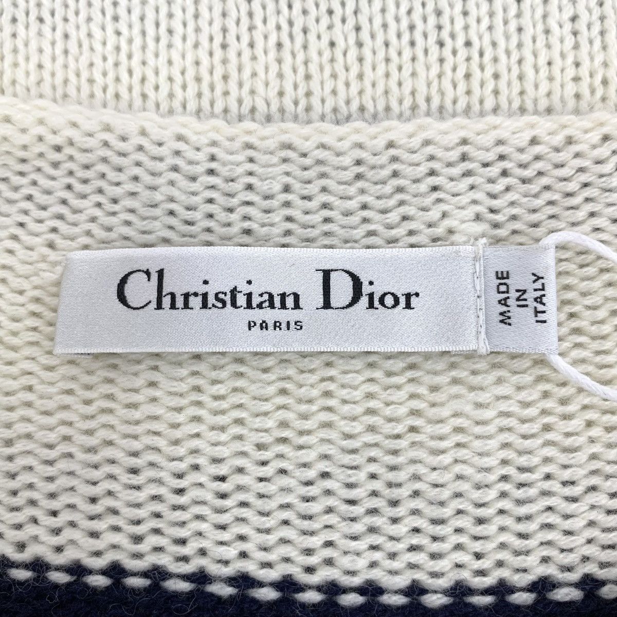 Dior Dior Striped Letter Cashmere Long Sleeve Knitwear K26WX Size M / US 6-8 / IT 42-44 - 5 Thumbnail