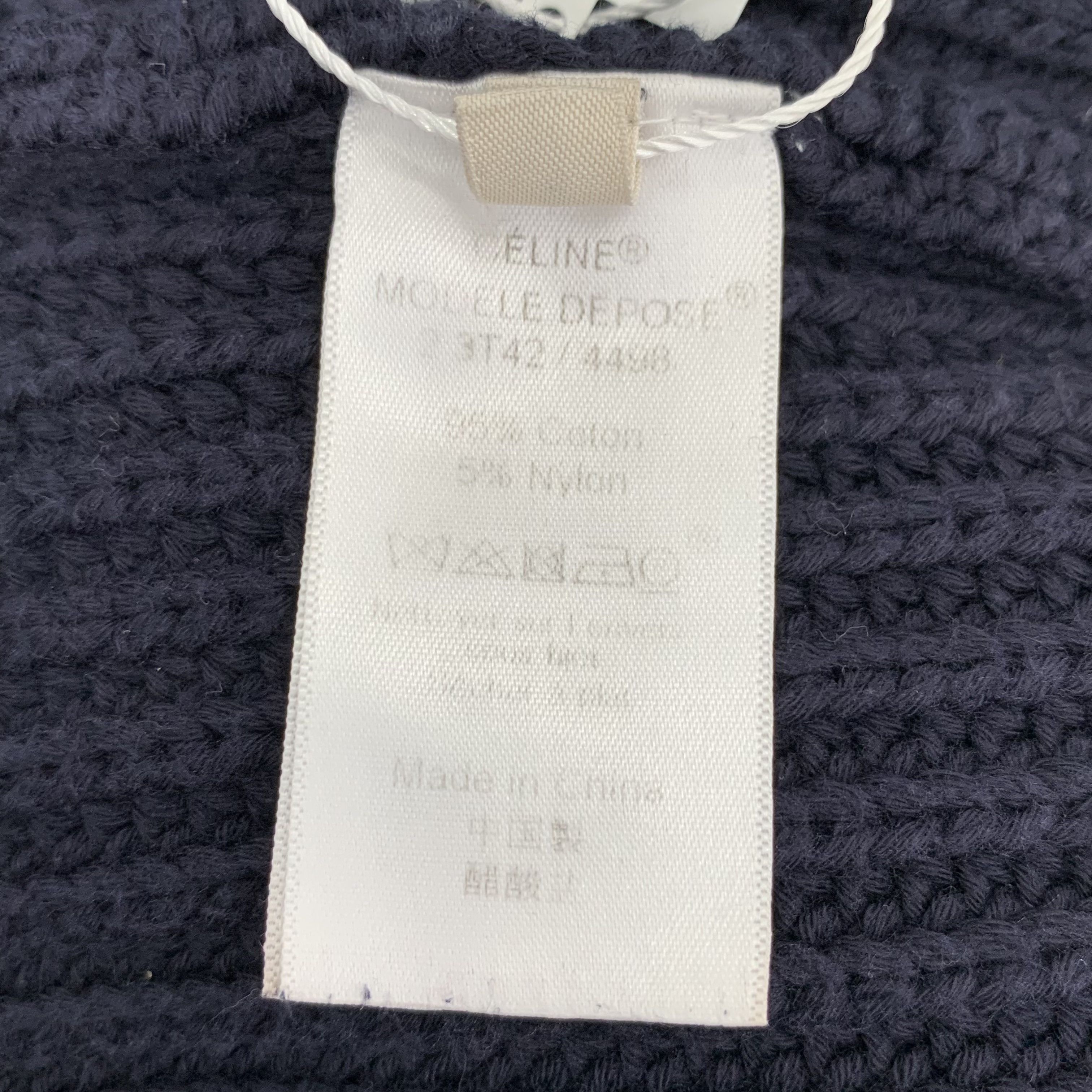 Celine Celine Navy Cotton Crewneck Knit Sweater (Size M) Size M / US 6-8 / IT 42-44 - 4 Thumbnail