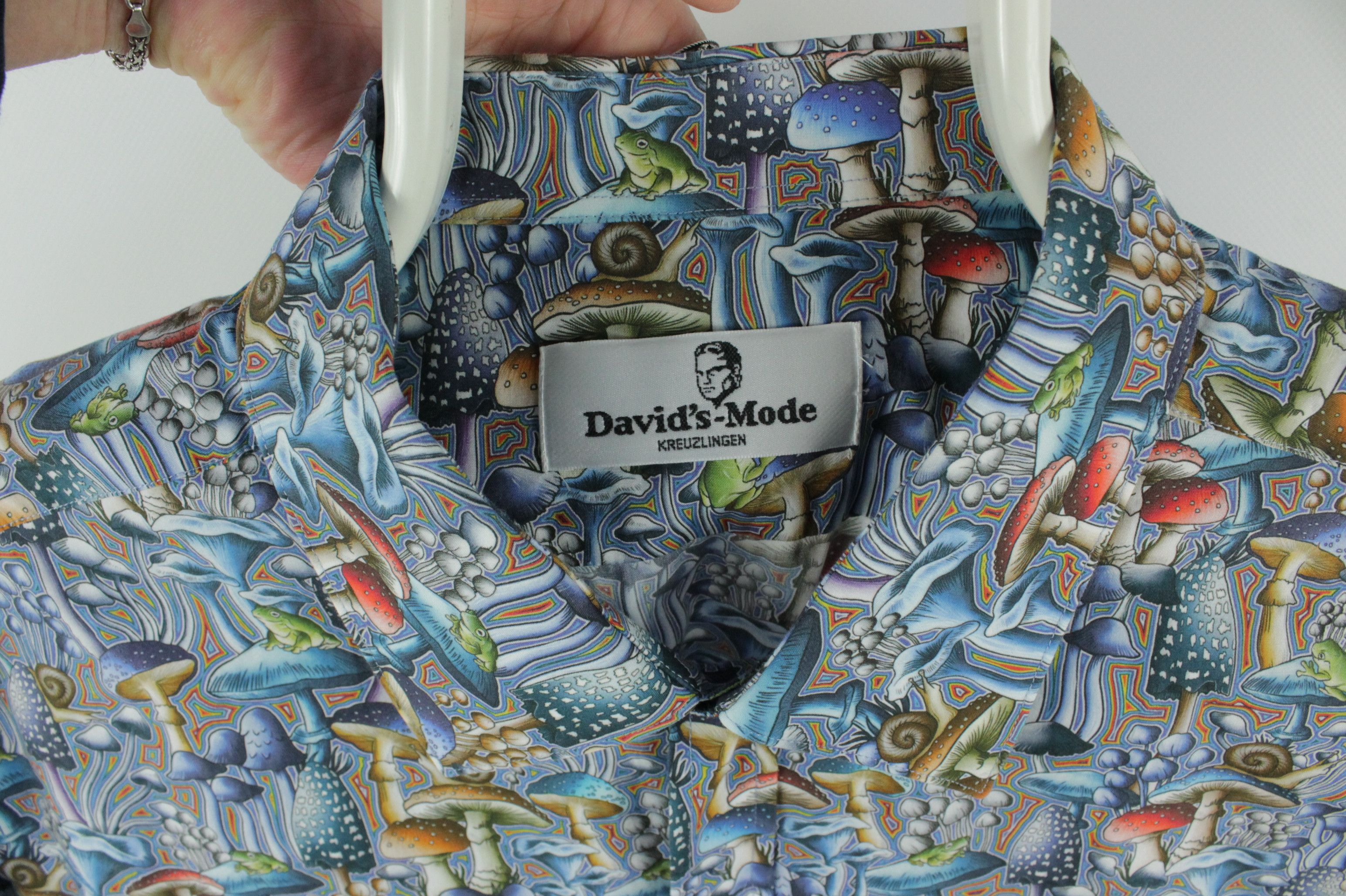 Designer David's-Mode Mushrooms Monogram Short Sleeve Shirt Men's Size US XL / EU 56 / 4 - 3 Thumbnail