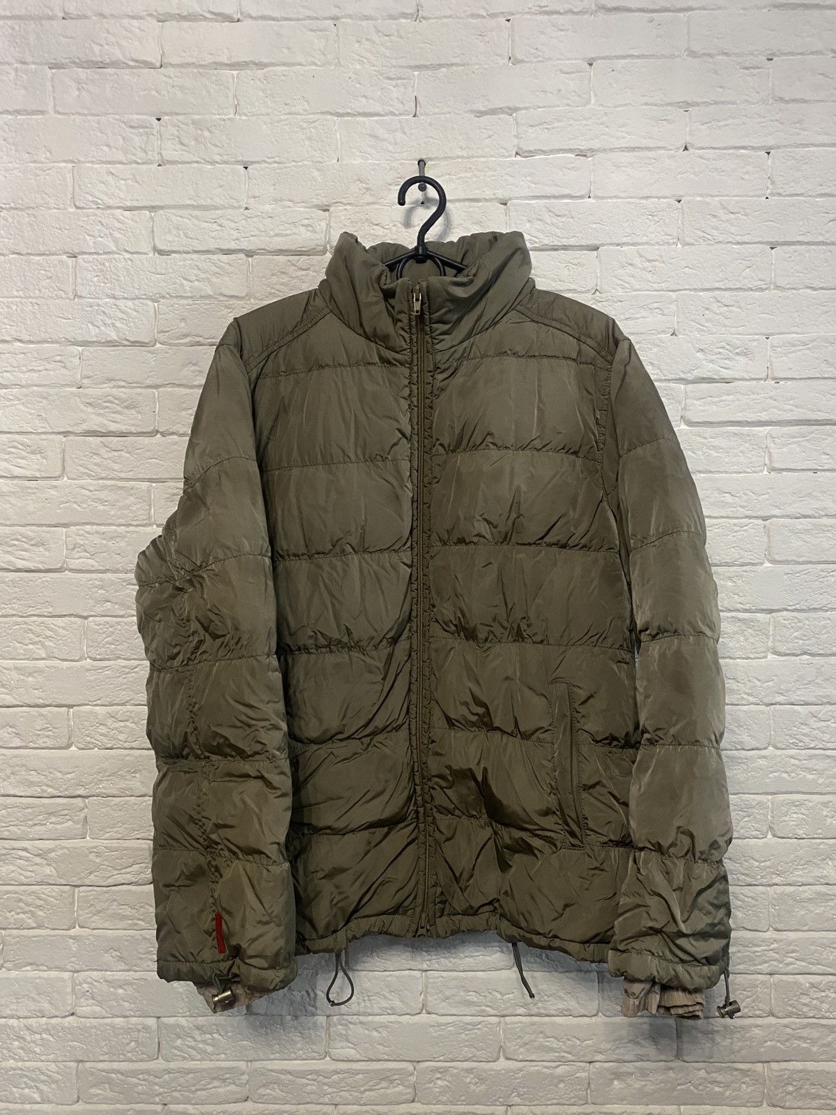 image of Prada Nylon Puffer in Sand, Men's (Size Small)