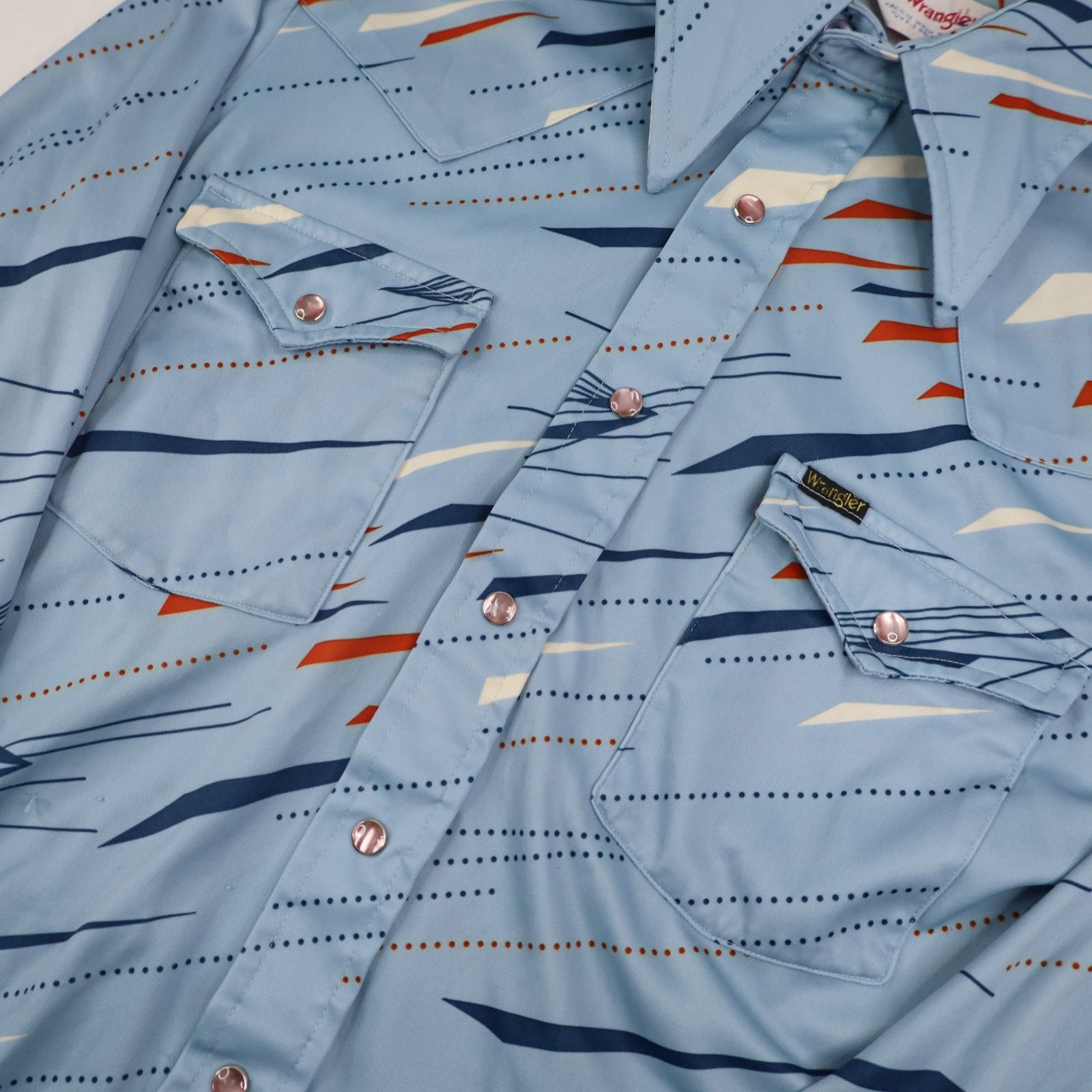 Vintage × Wrangler Vintage Wrangler MCM Design Polyester Pearl Snap Shirt Size US M / EU 48-50 / 2 - 4 Thumbnail