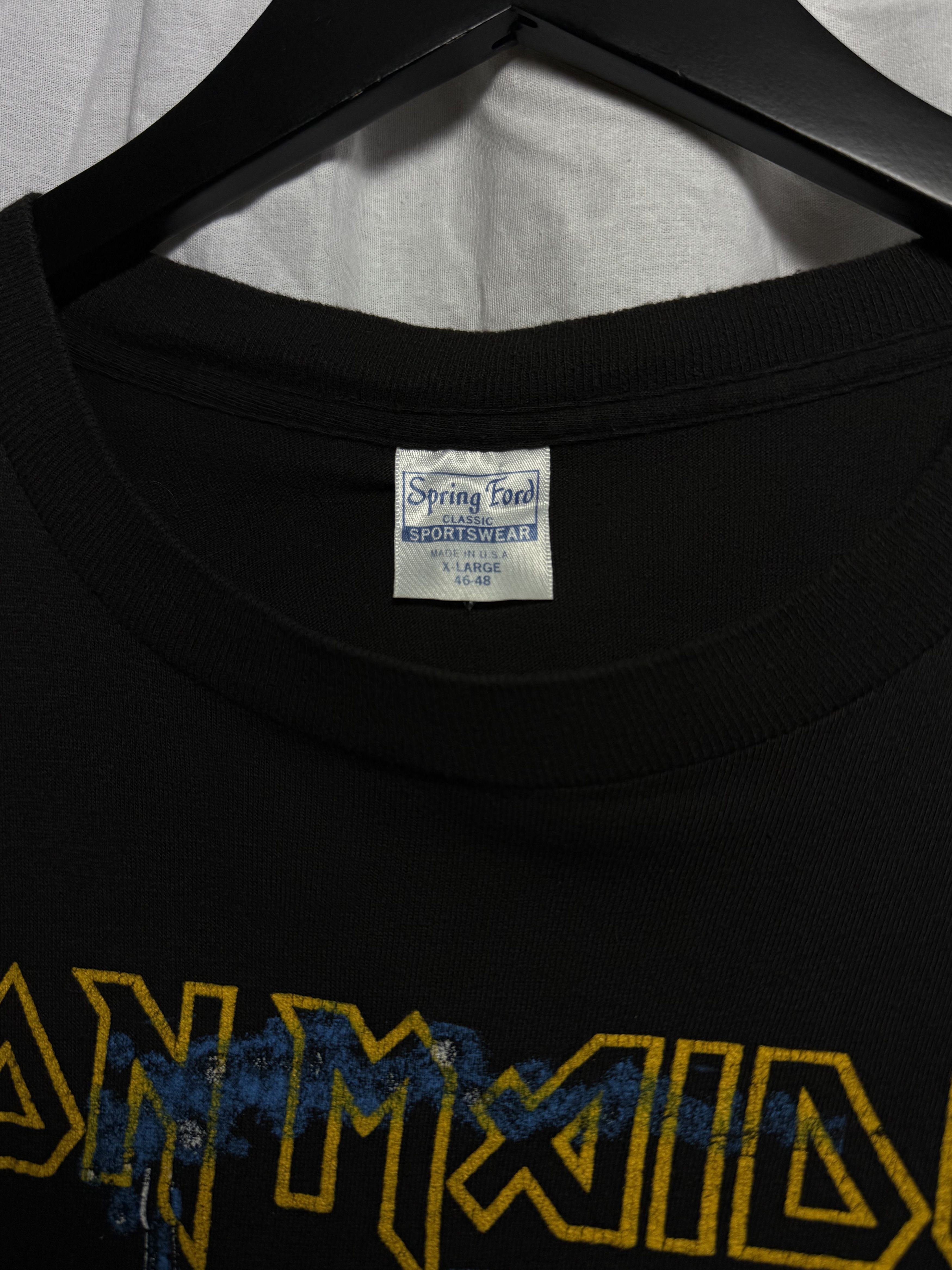Vintage Vintage Iron Maiden Spring Field 87' Tour Tee Size US L / EU 52-54 / 3 - 6 Thumbnail